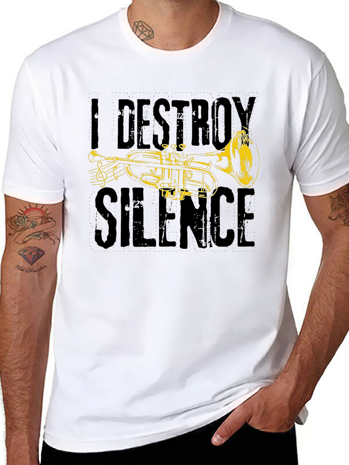 I Destroy Silence Trumpet T-Shirt