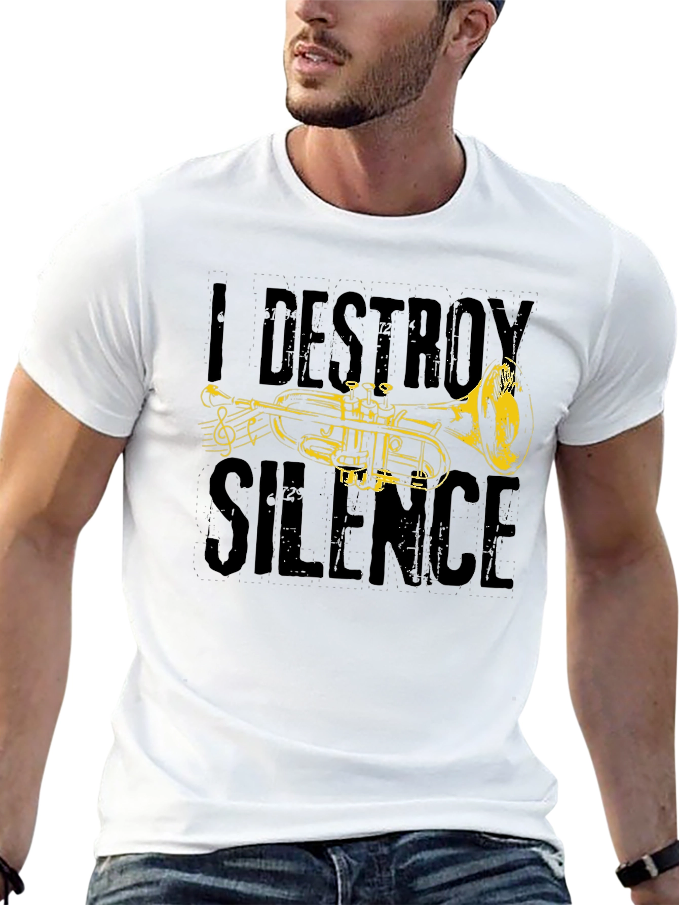 I Destroy Silence Trumpet T-Shirt
