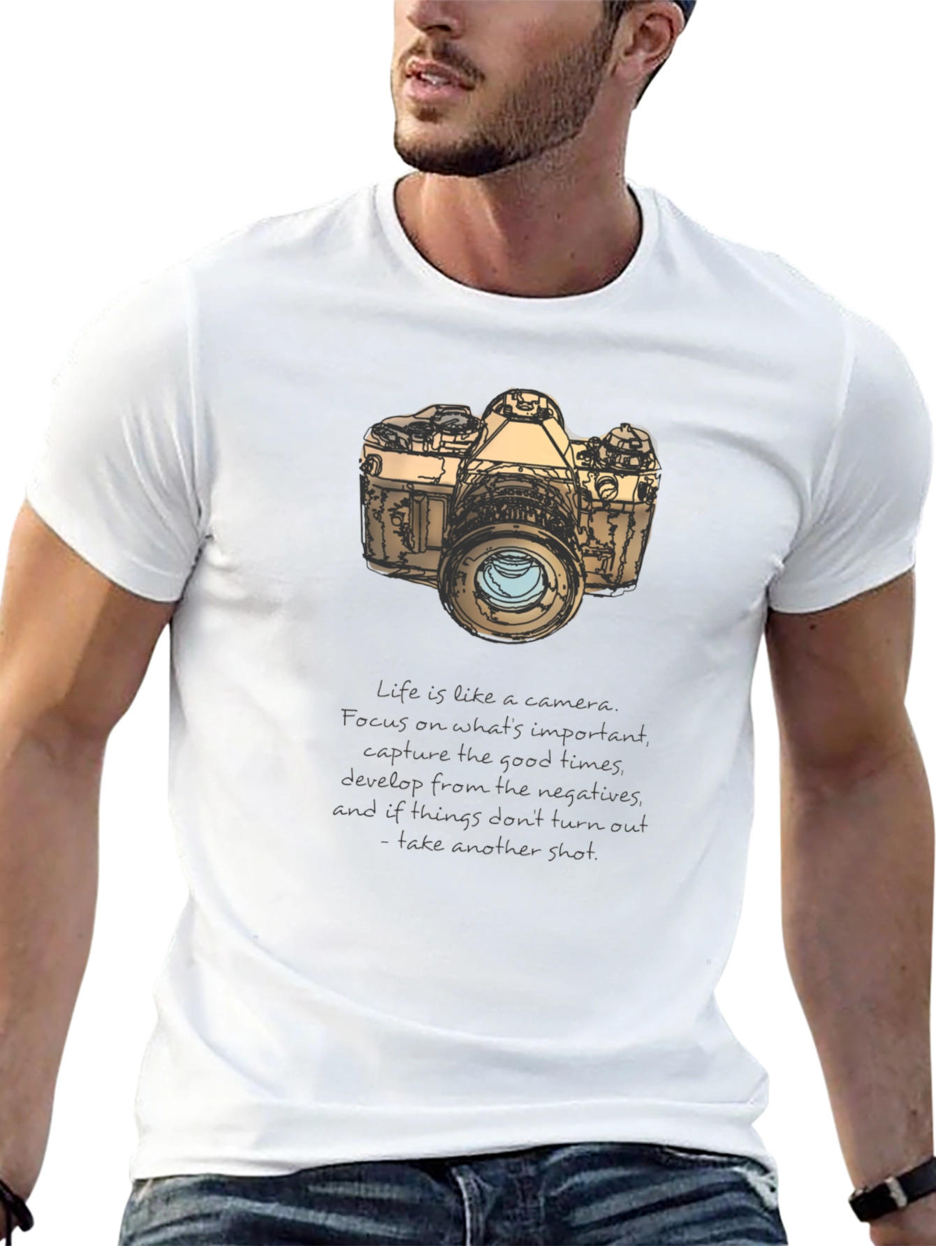 Camera Graphic T-Shirt - Focus on the Good Times