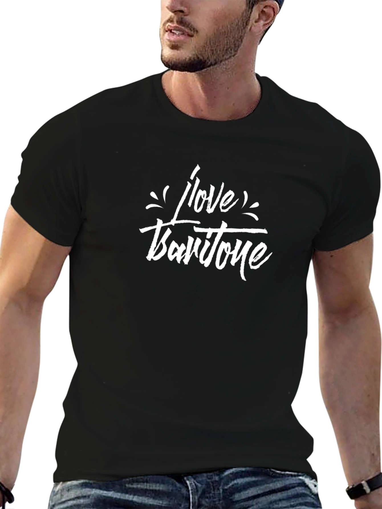 I Love Baritone Black T-Shirt