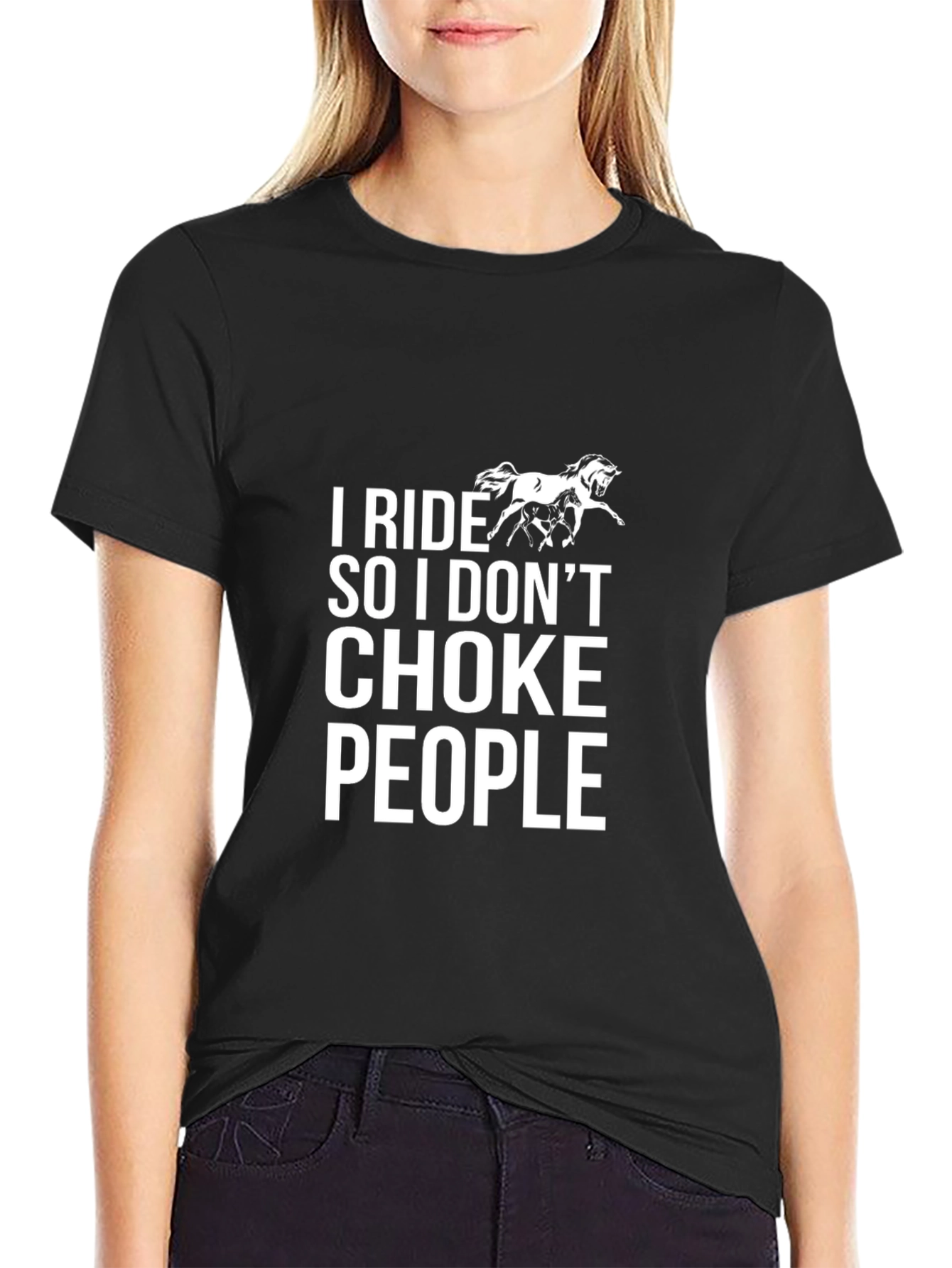 I Ride So I Dont Choke People Graphic Tee