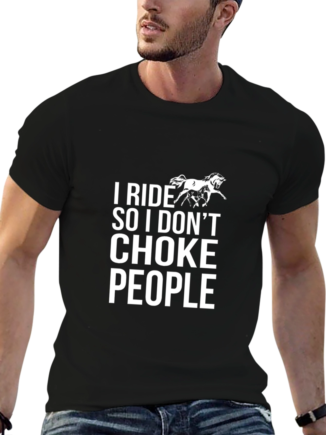 I Ride So I Dont Choke People Graphic Tee