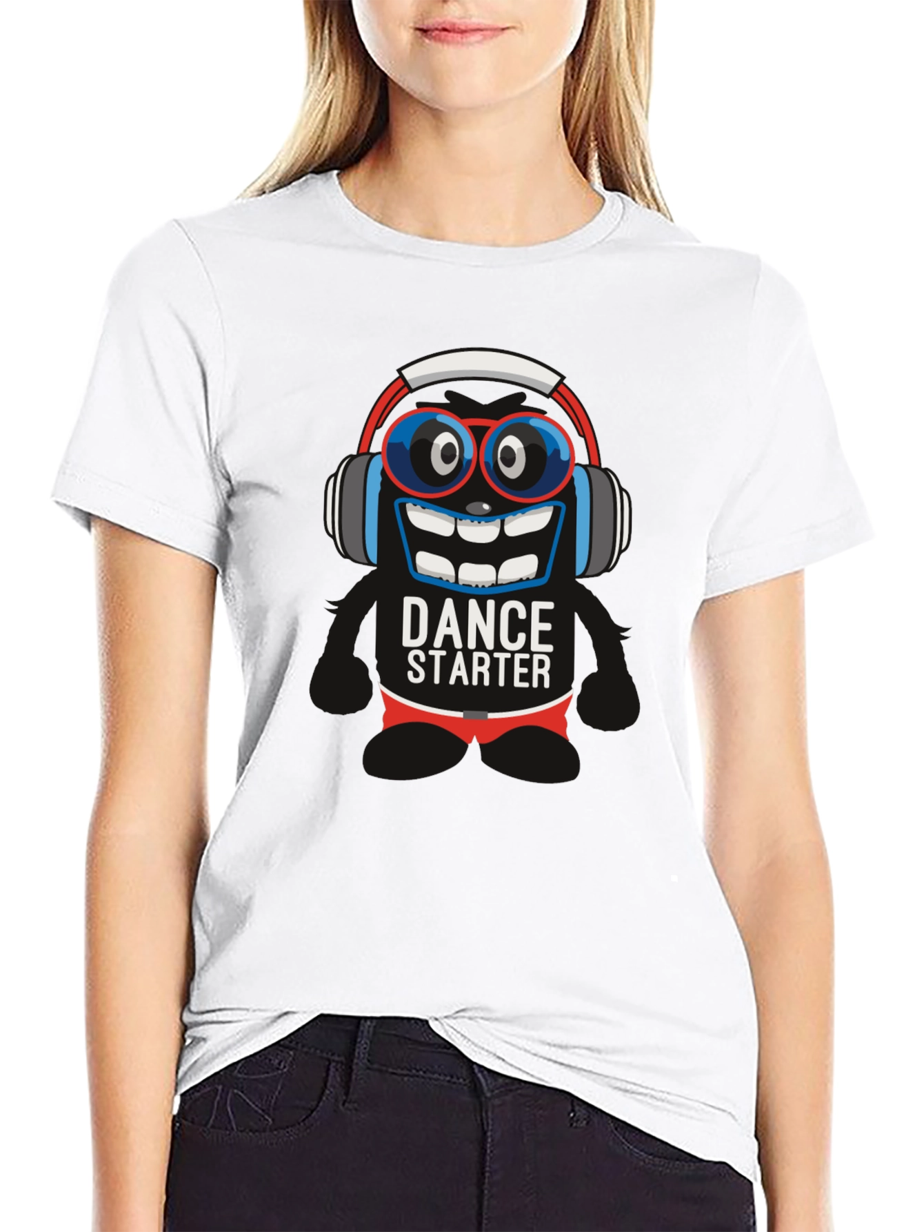 Dance Starter Graphic Tee - Black Cotton T-Shirt