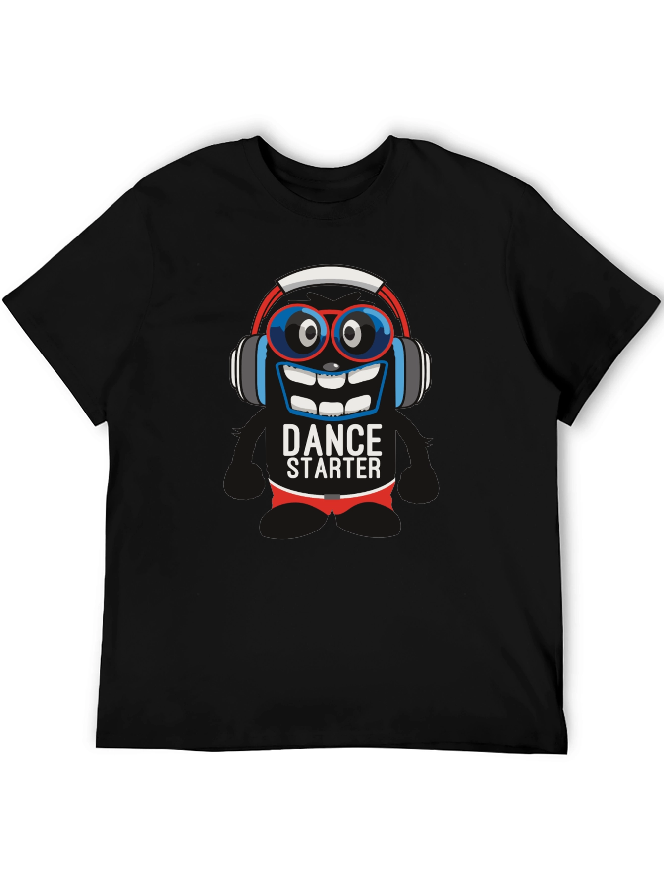 Dance Starter Graphic Tee - Black Cotton T-Shirt