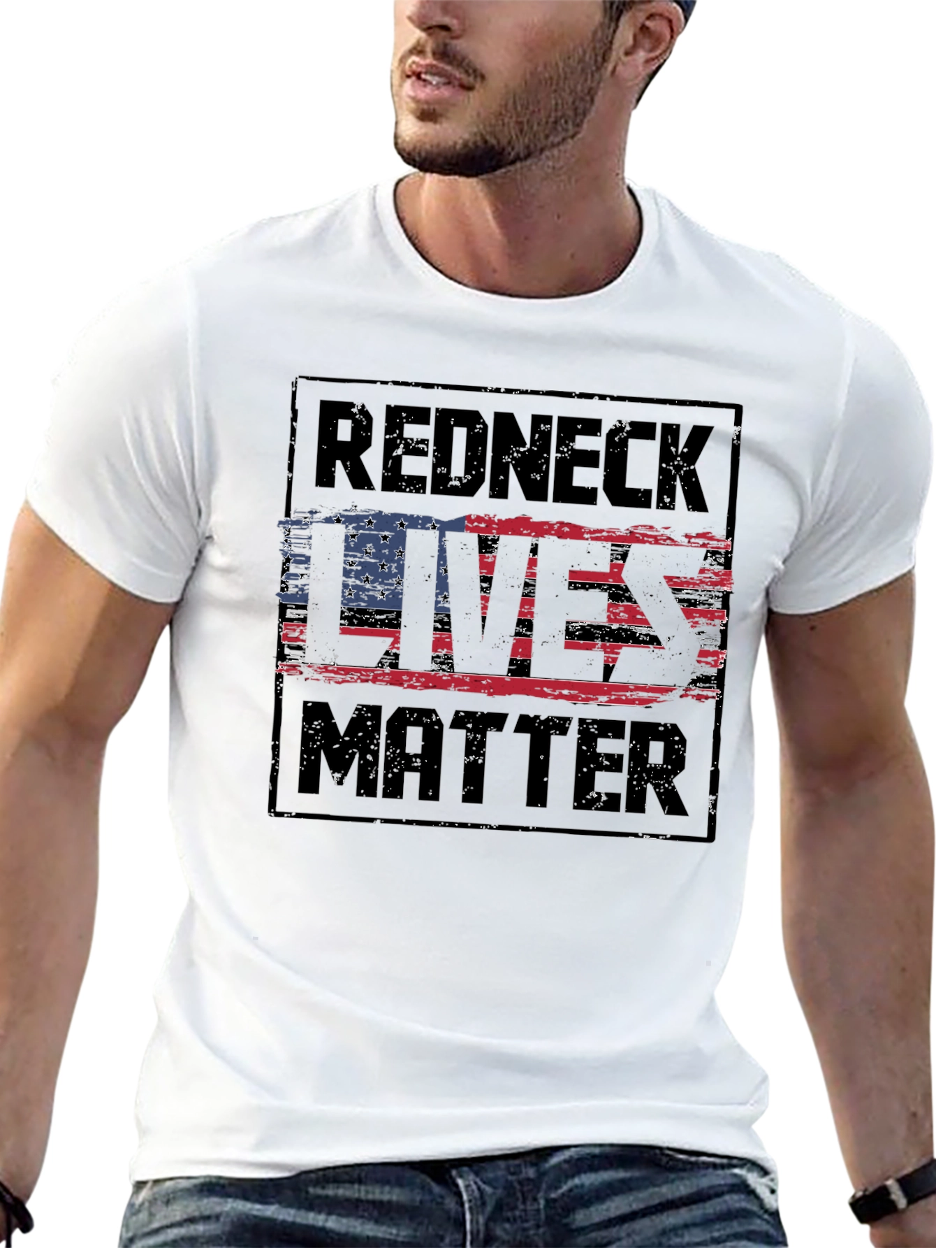 Redneck Lives Matter Graphic T-Shirt - Black