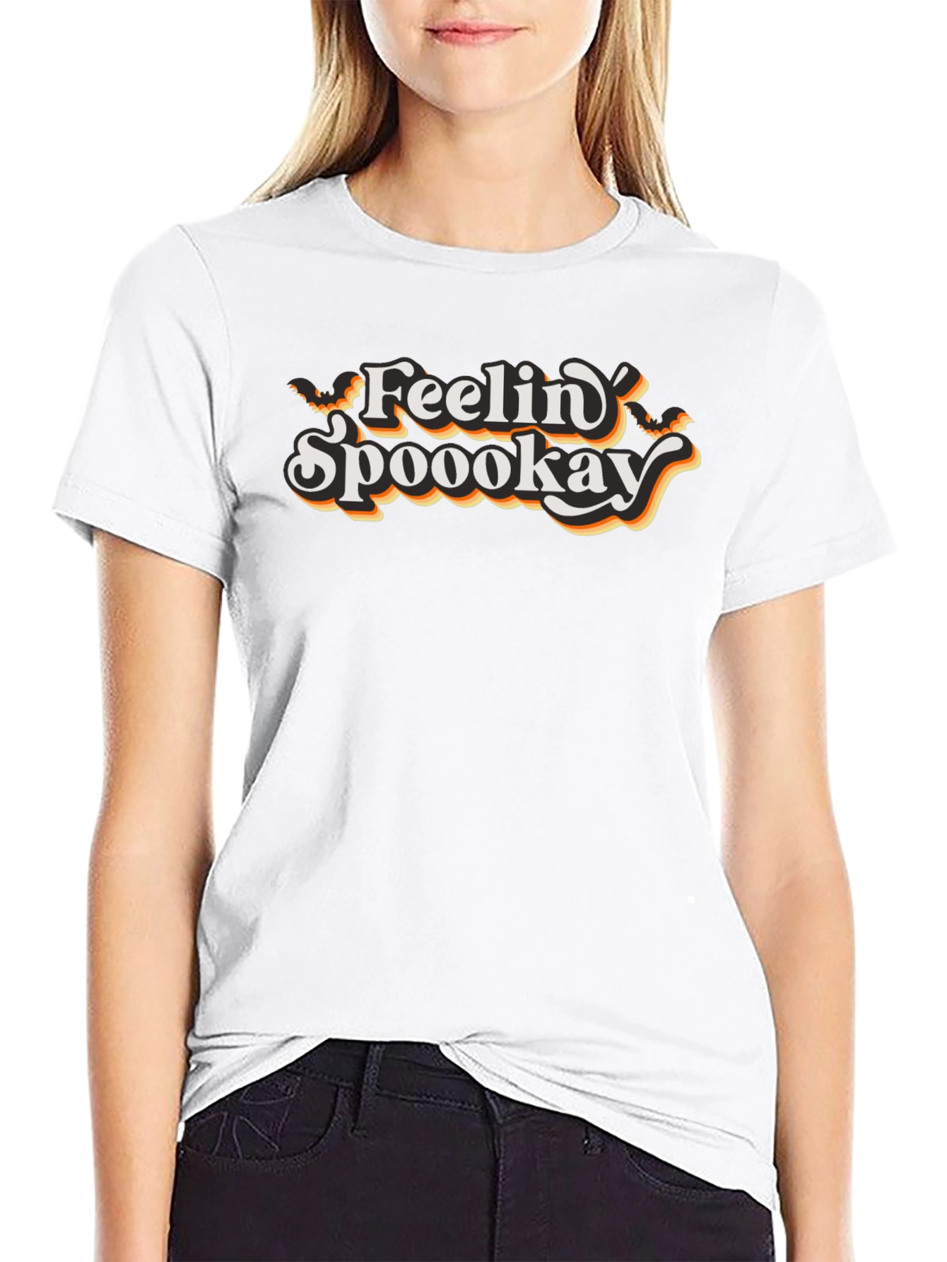 Feelin Spoookay Graphic T-Shirt - Halloween Tee