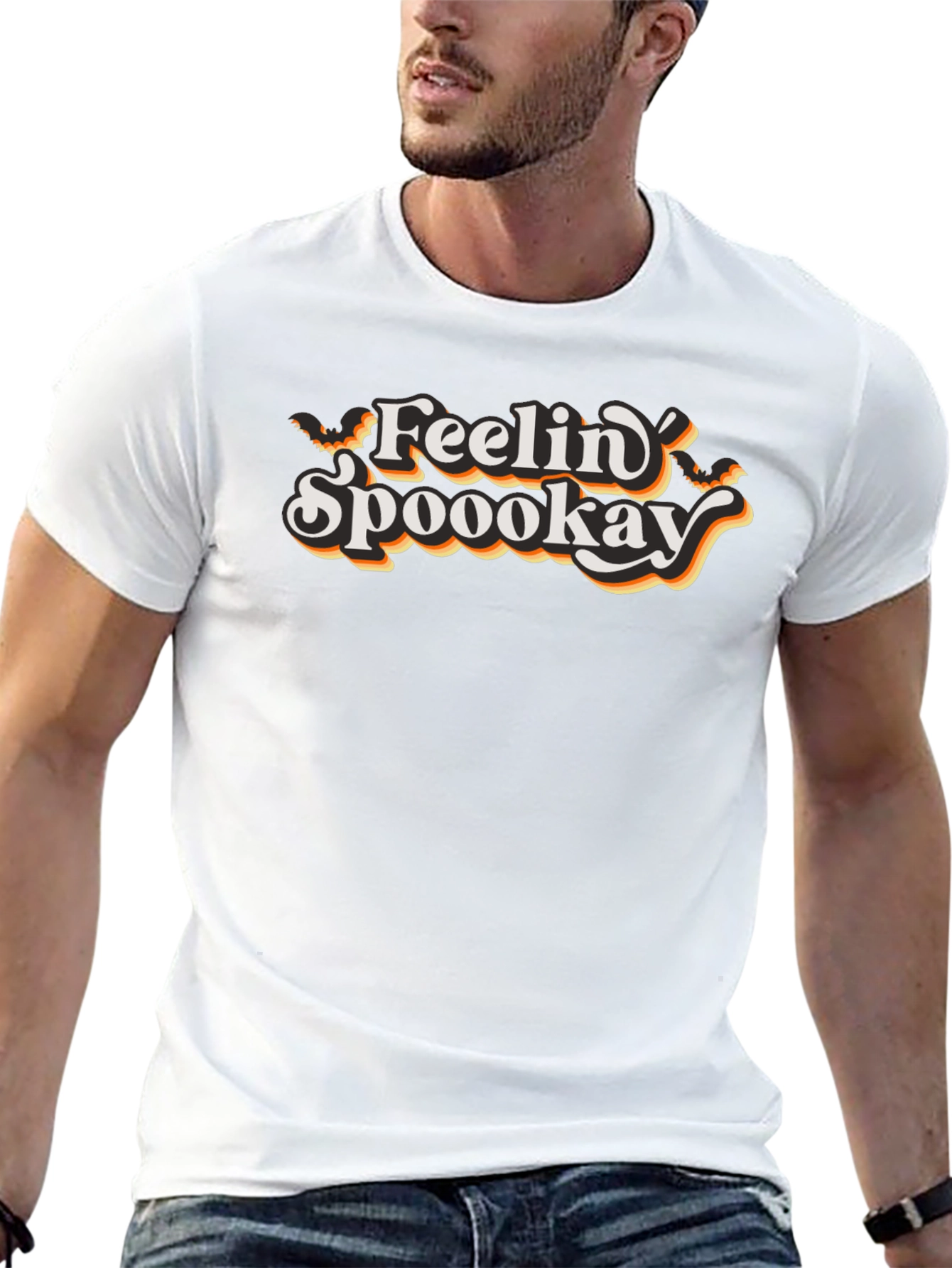 Feelin Spoookay Graphic T-Shirt - Halloween Tee