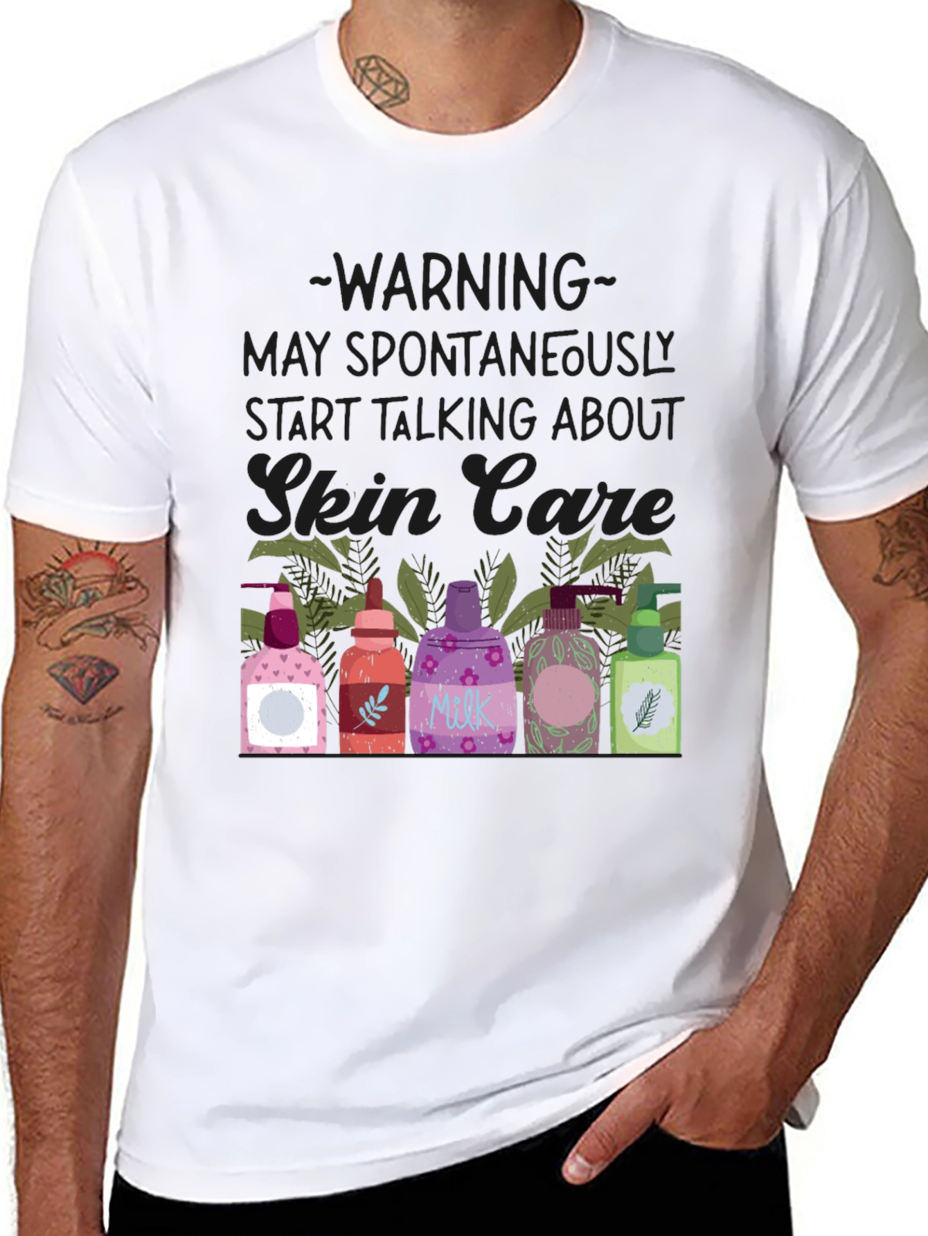Skin Care Enthusiast T-Shirt - Warning May Spontaneously Talk