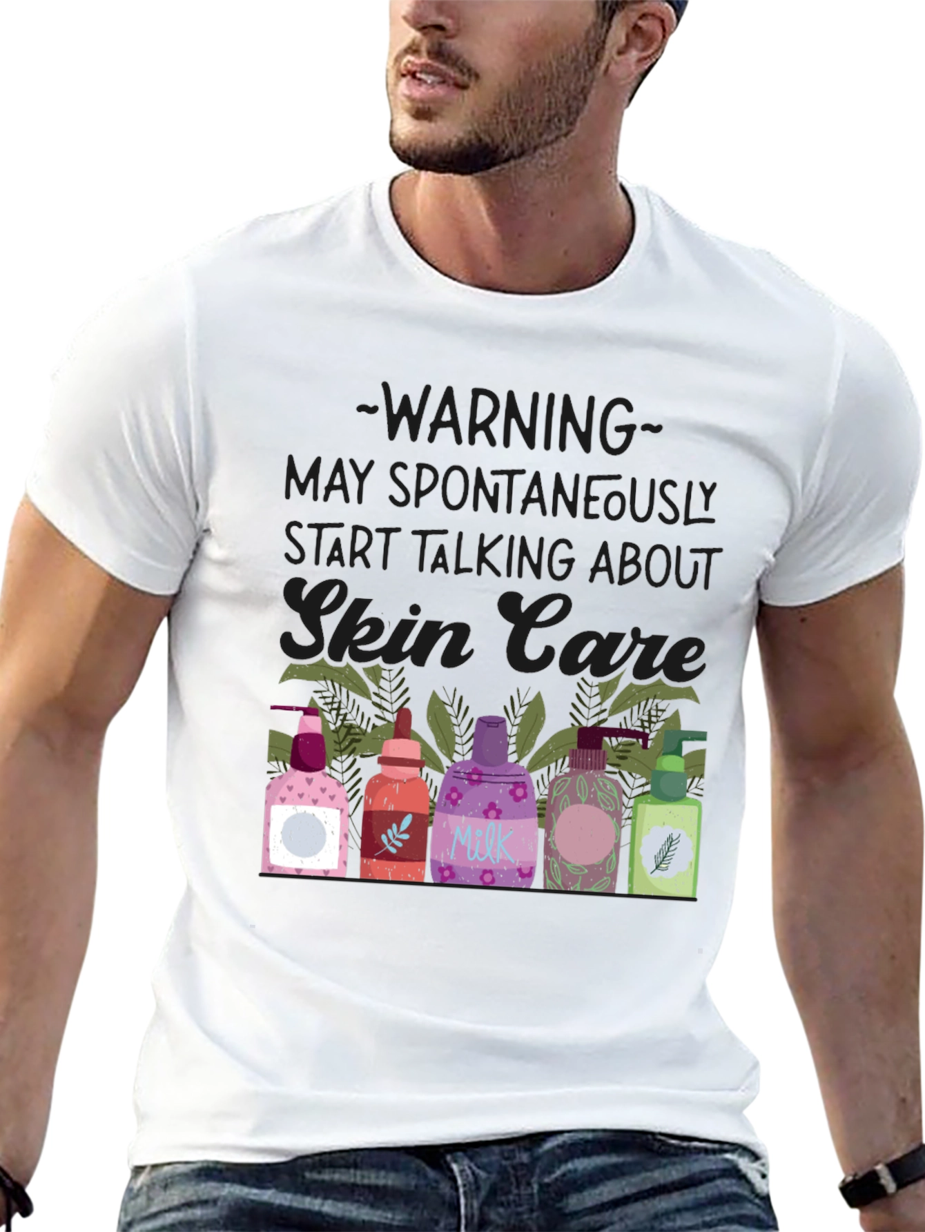 Skin Care Enthusiast T-Shirt - Warning May Spontaneously Talk