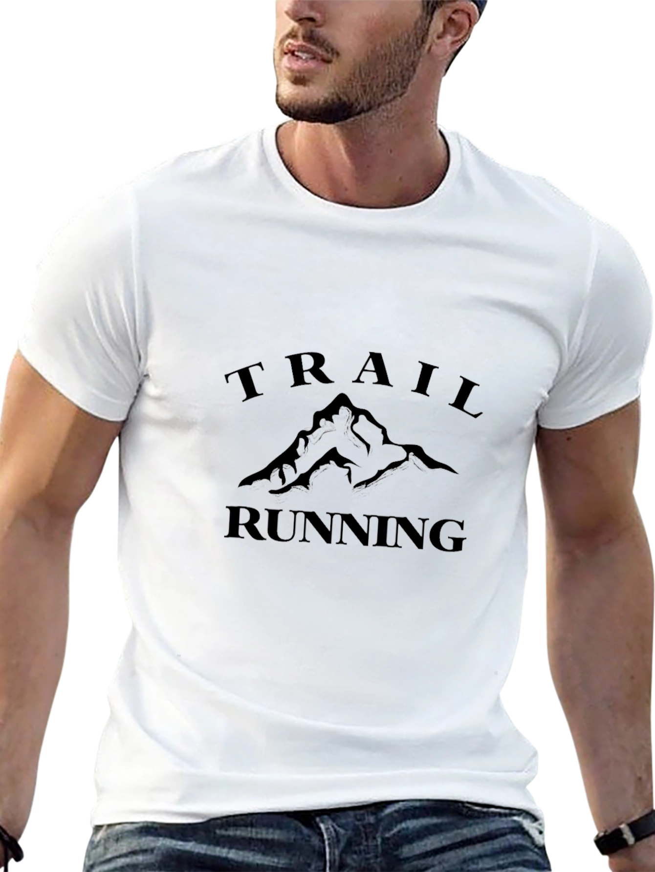 Trail Running Graphic T-Shirt - Black