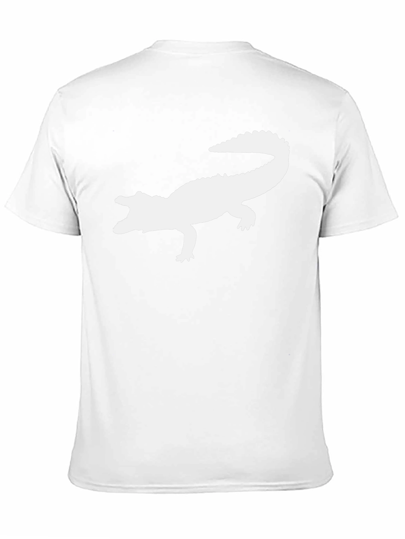 Crocodile Silhouette Graphic Tee - Black Cotton T-Shirt