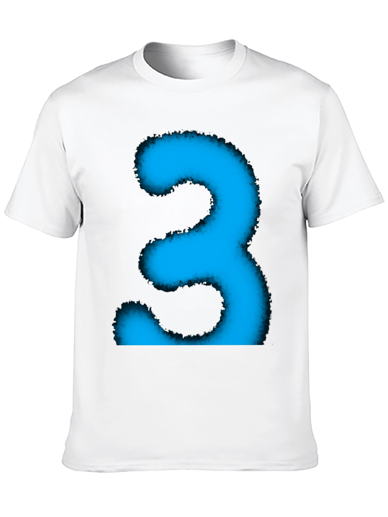 Cool Blue Number Three Graphic Tee
