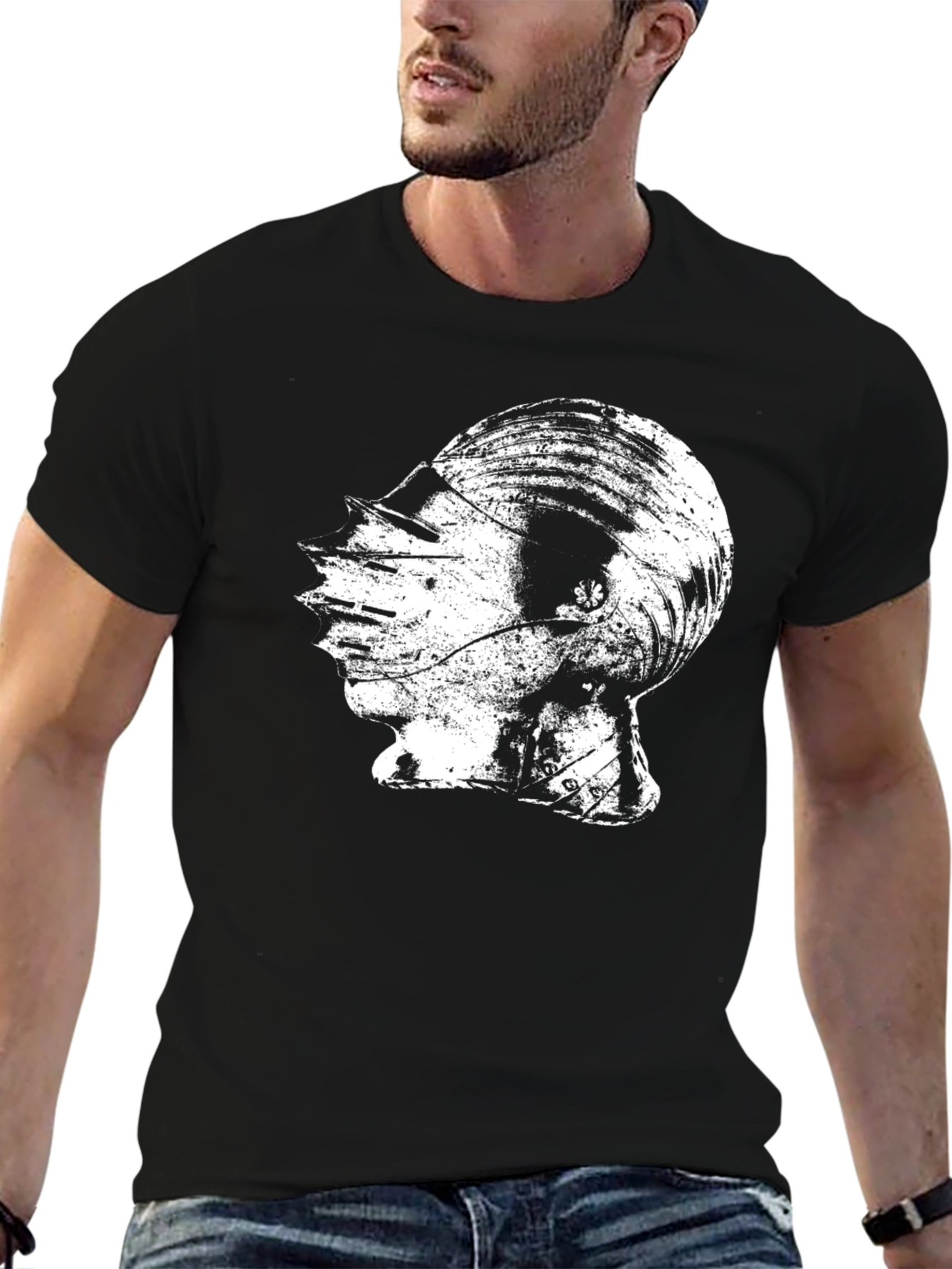 Abstract Graphic Tee - Artistic Black T-Shirt