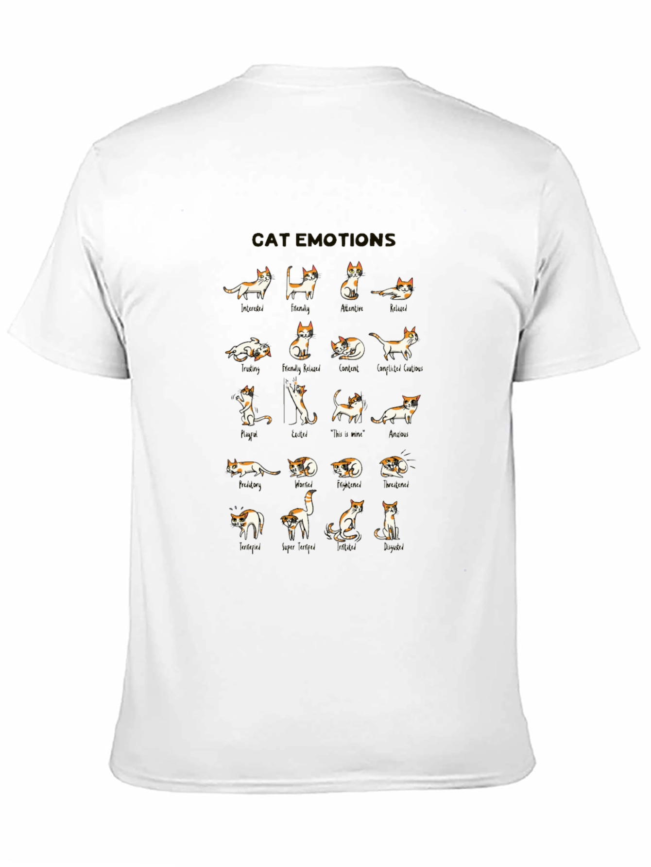 Cat Emotions Graphic T-Shirt - Express Yourself!