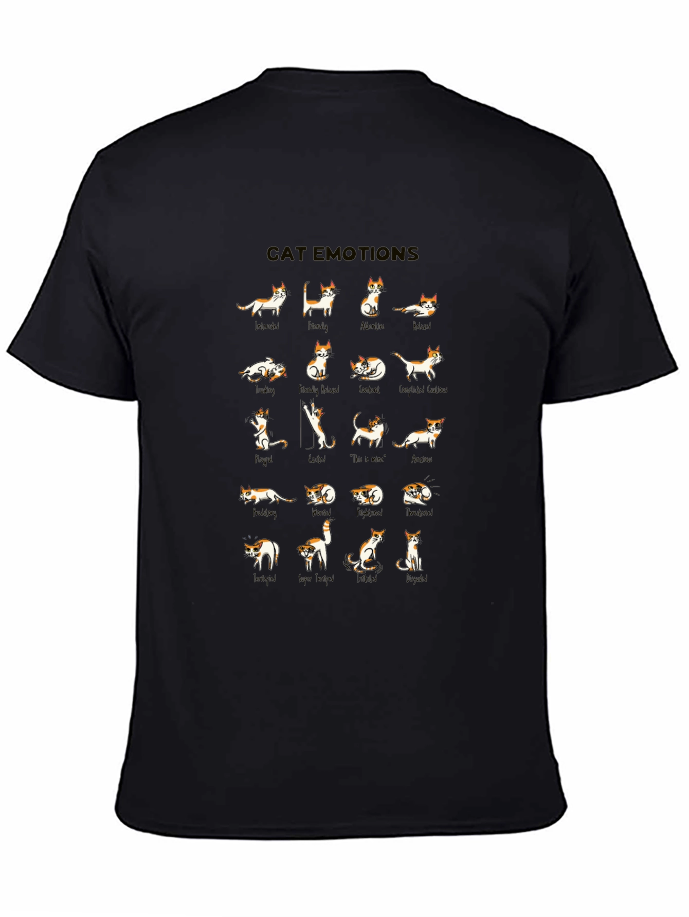 Cat Emotions Graphic T-Shirt - Express Yourself!