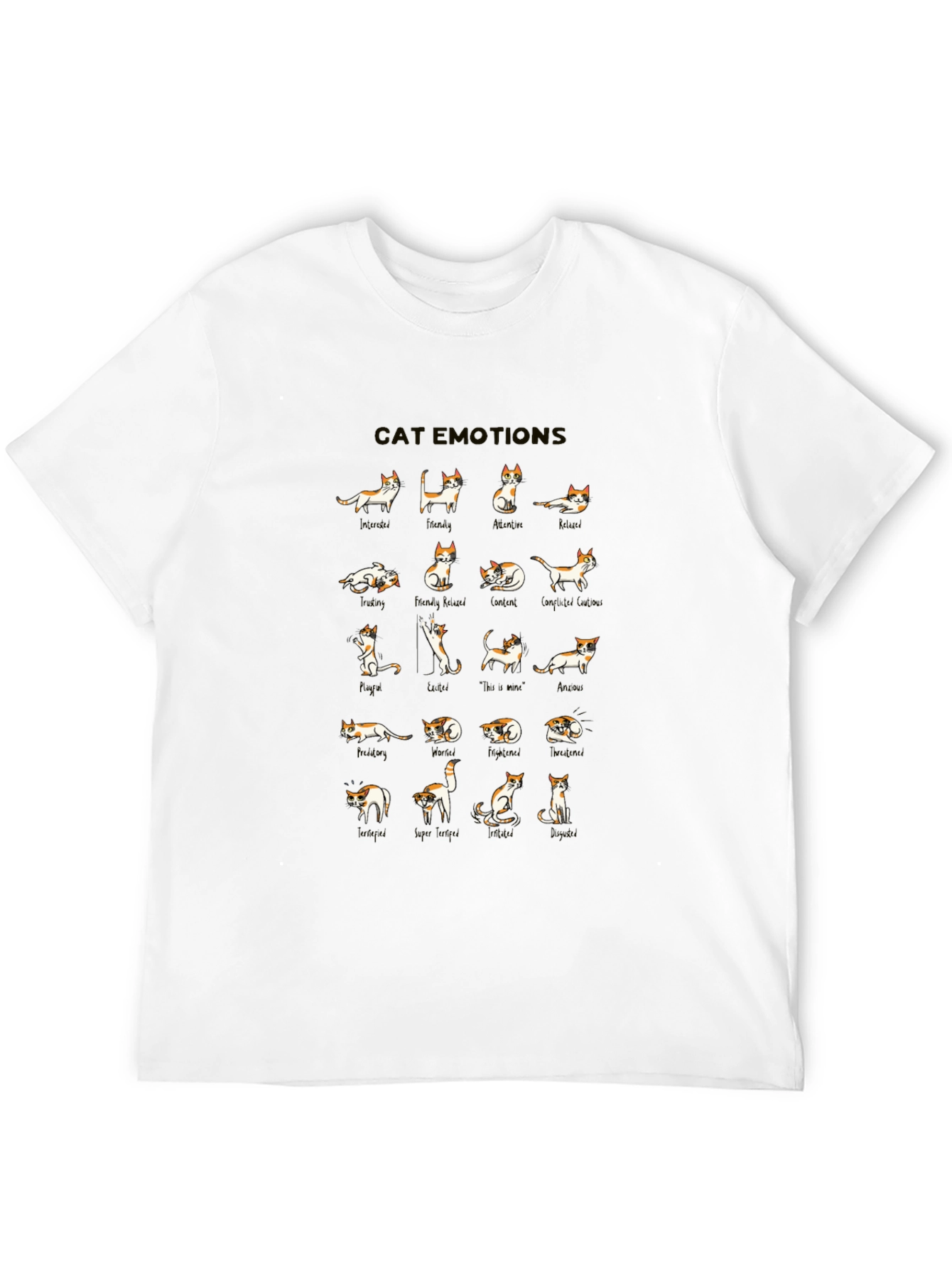 Cat Emotions Graphic T-Shirt - Express Yourself!