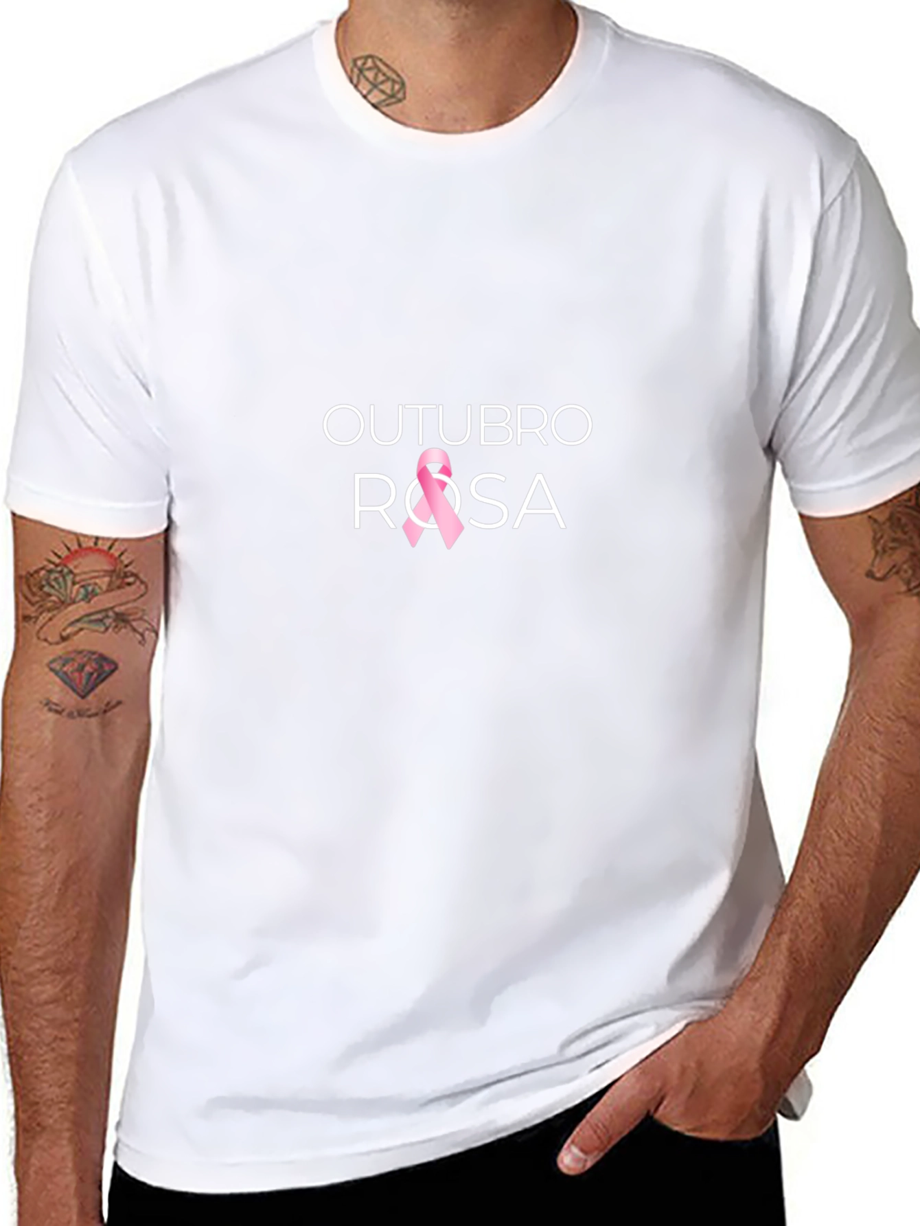 Outubro Rosa Breast Cancer Awareness T-Shirt