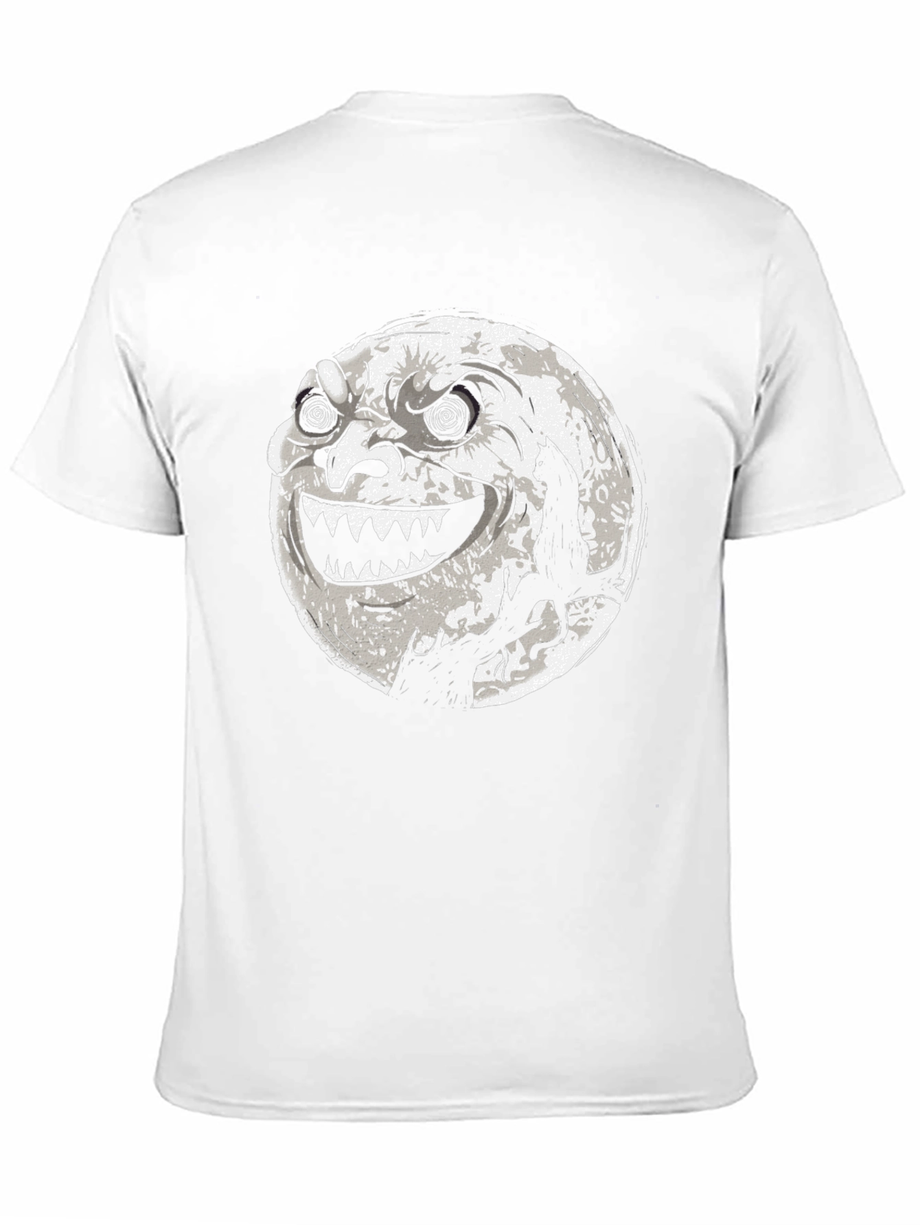 Spooky Moon Cat Graphic Tee - Halloween Shirt