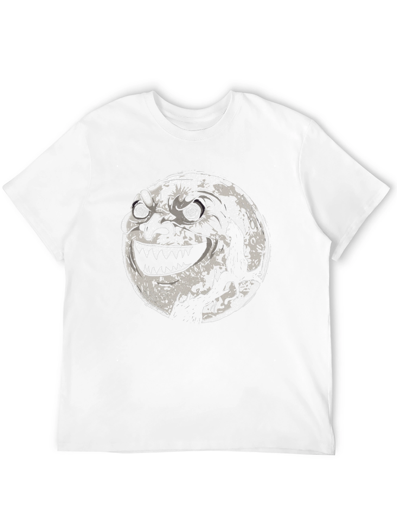 Spooky Moon Cat Graphic Tee - Halloween Shirt
