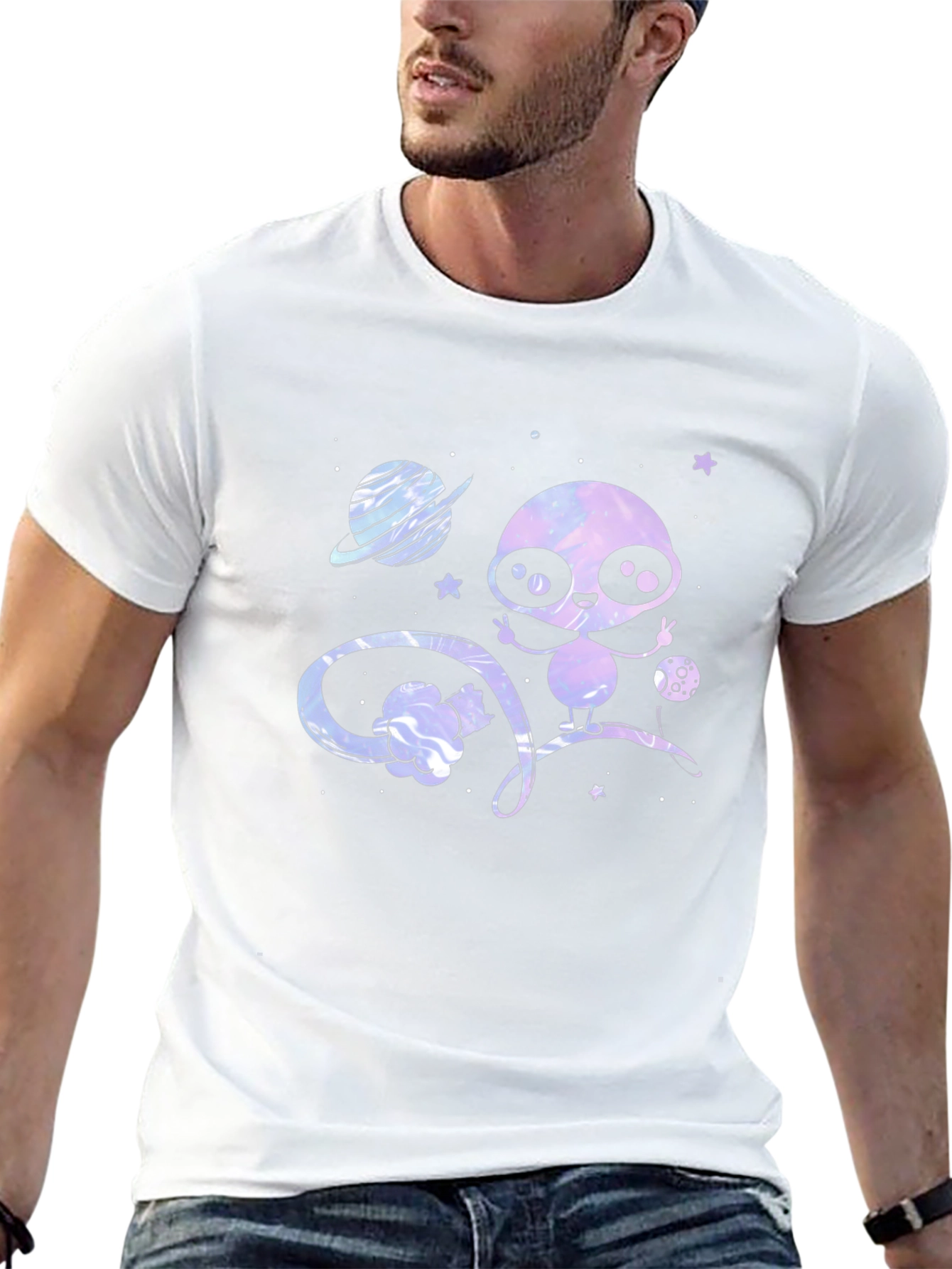 Cute Alien T-Shirt - Galaxy Design