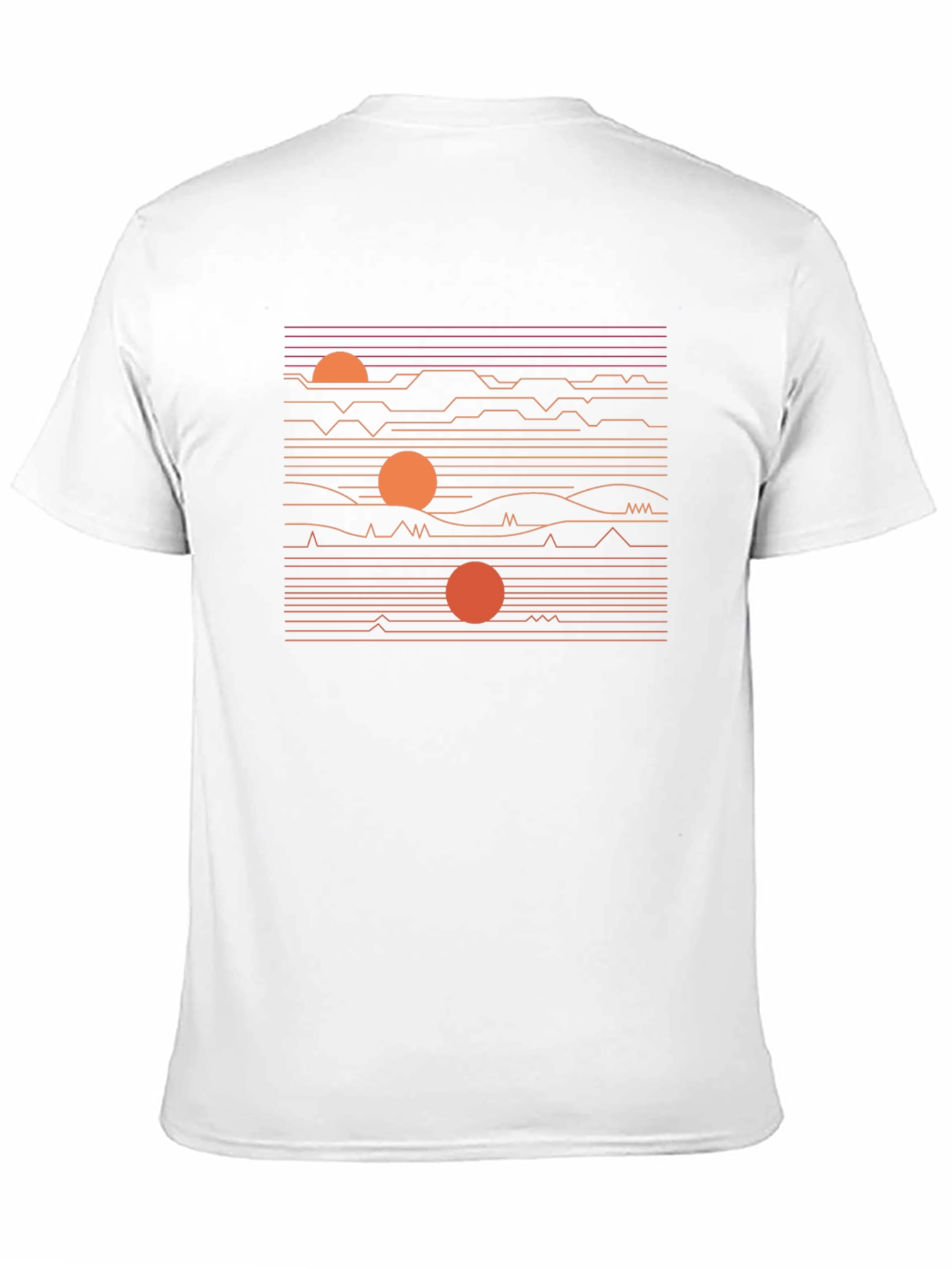 Retro Sunset Graphic Tee - Black Cotton Blend