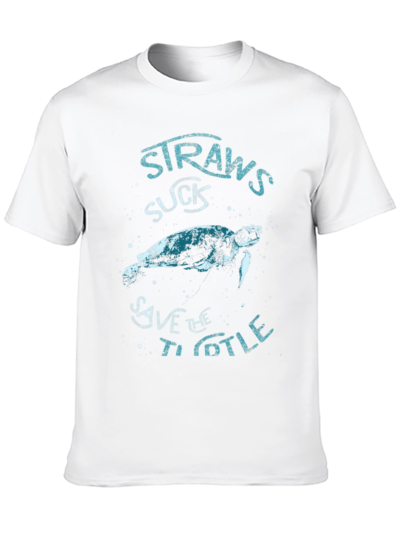 Straws Suck Save The Turtle T-Shirt