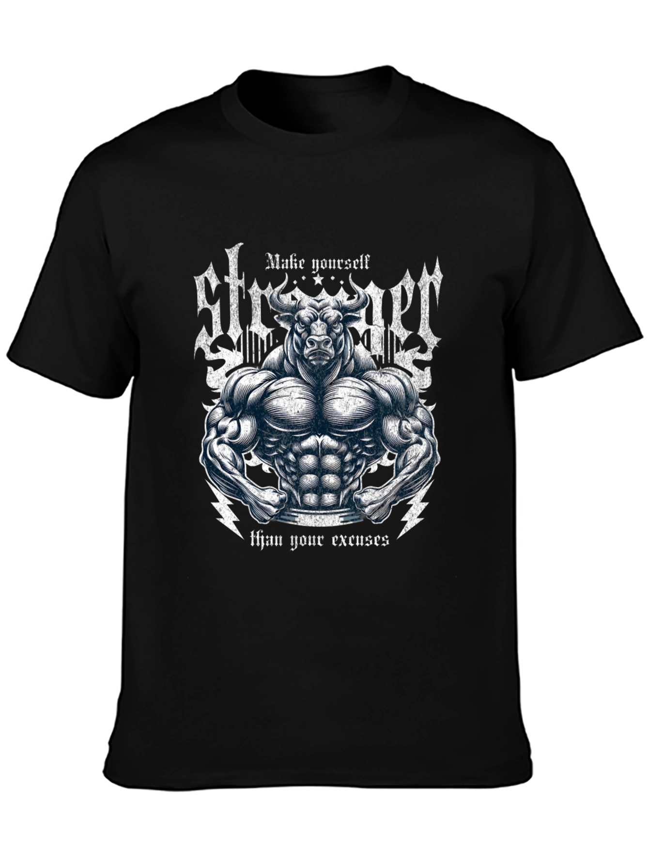 Stronger Than Excuses Graphic Tee - Black
