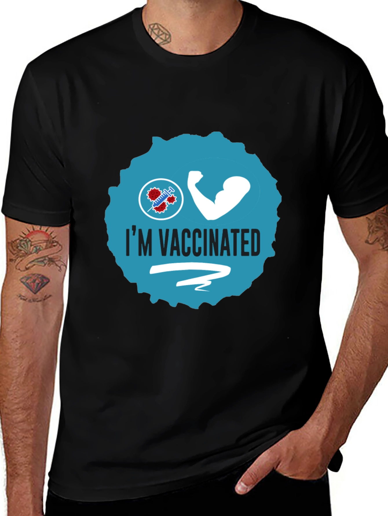 Im Vaccinated Tee - Stay Safe Stay Strong