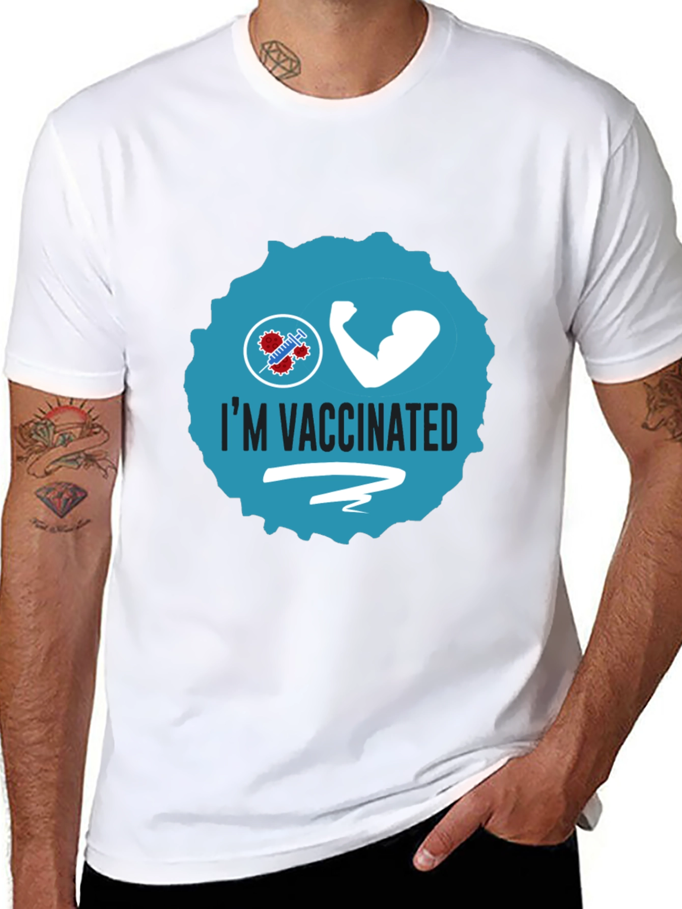Im Vaccinated Tee - Stay Safe Stay Strong