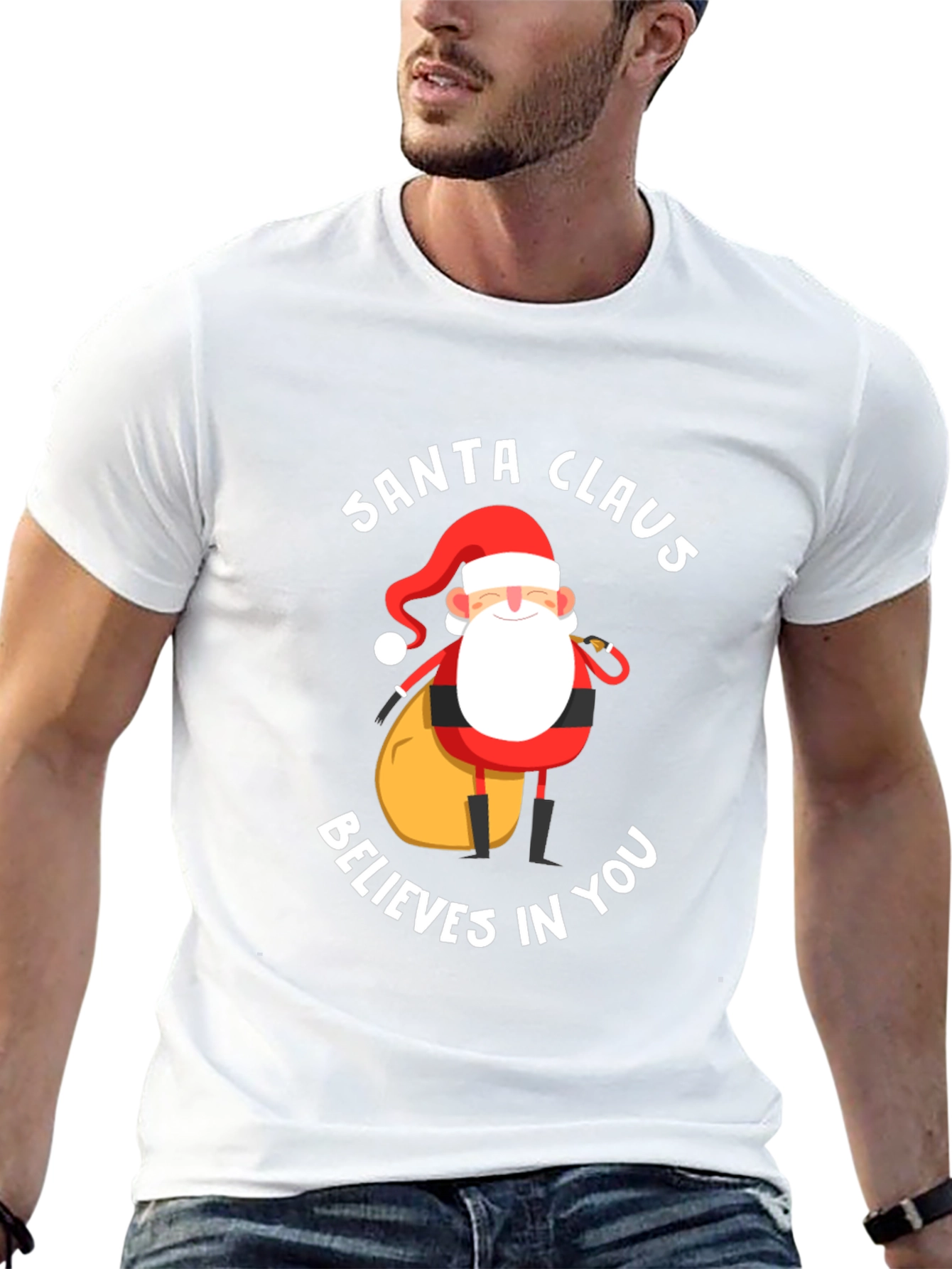 Santa Claus Believes In You Black T-Shirt