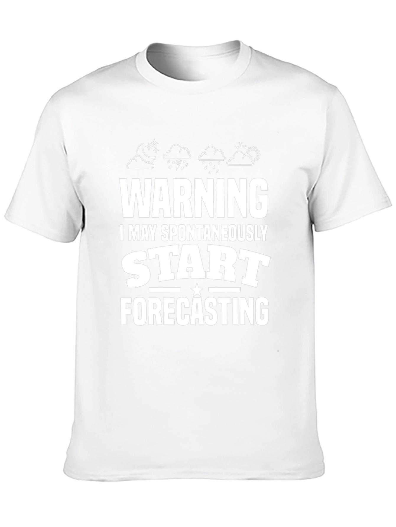 Warning Spontaneous Forecasting Black T-Shirt