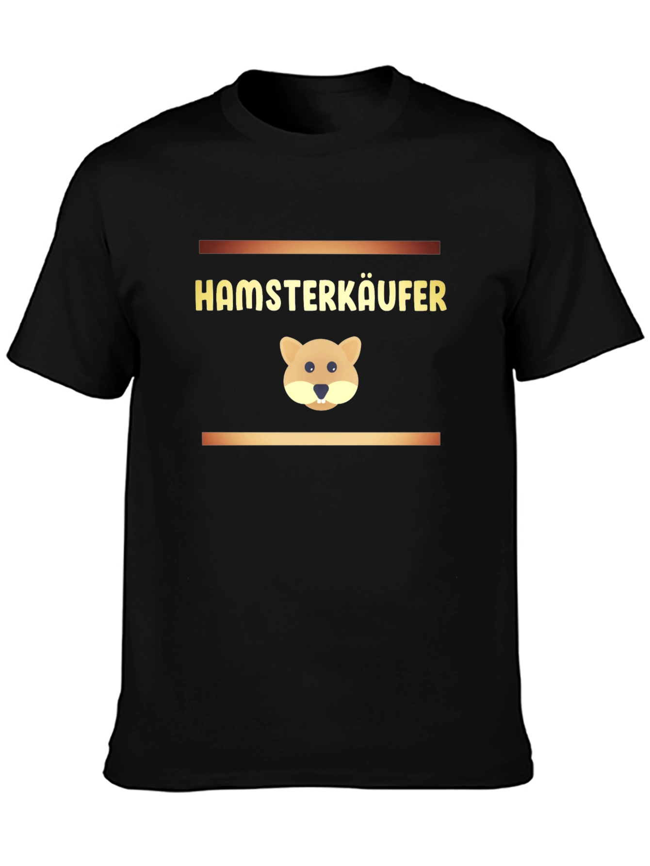 Hamsterkäufer Black T-Shirt with Hamster Design