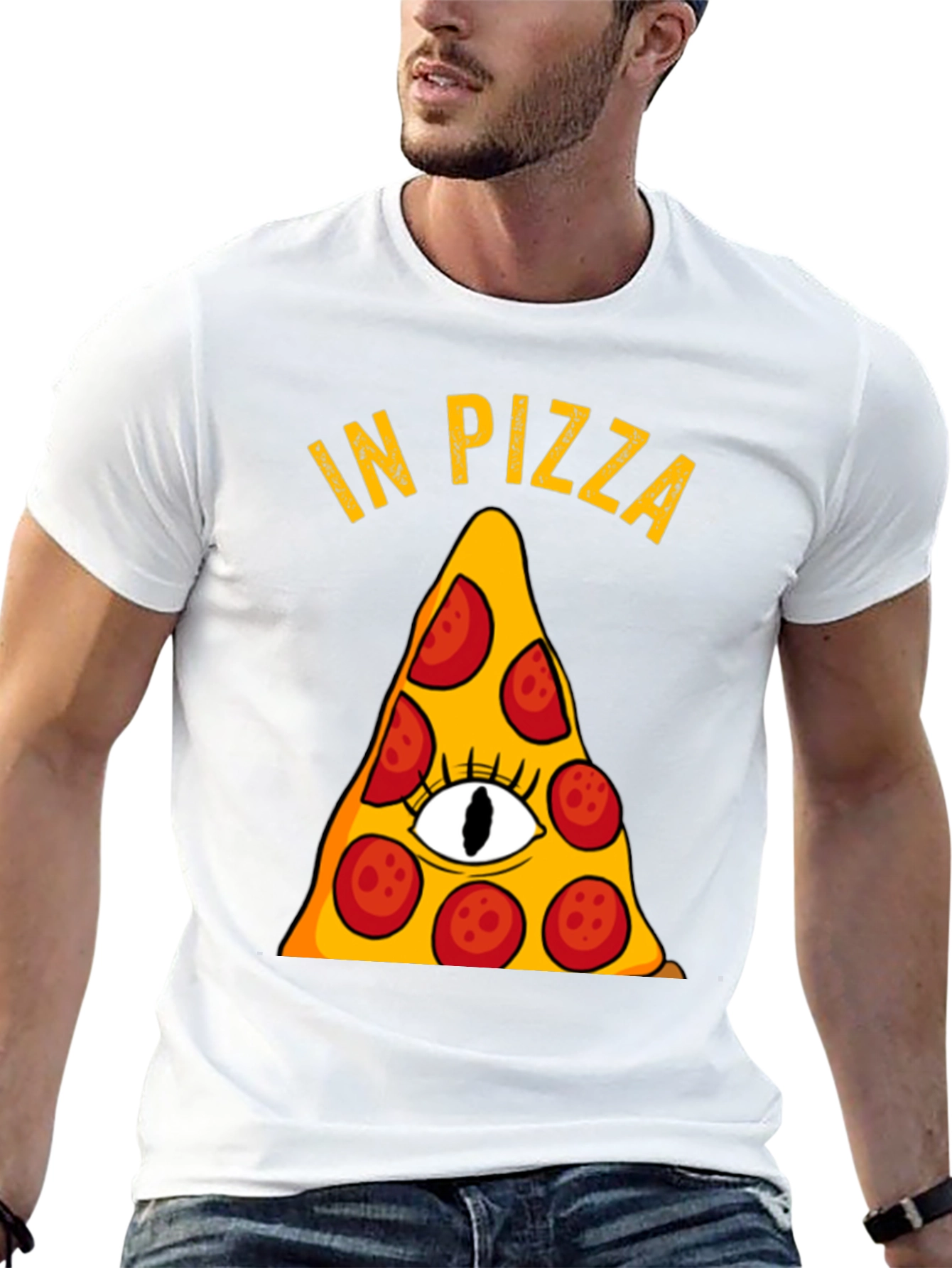 Pizza Illuminati Funny Graphic T-Shirt