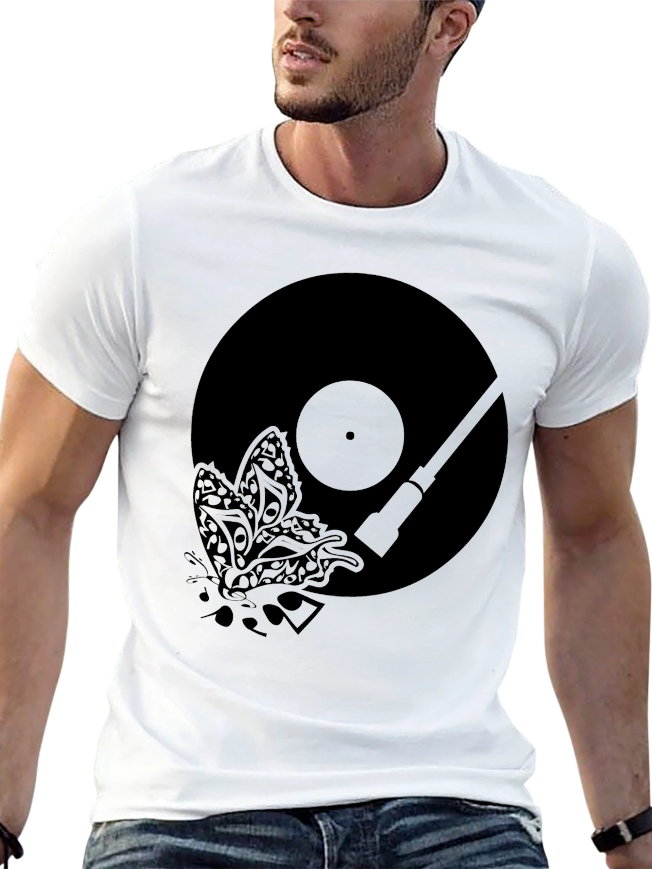 Vinyl Butterfly Graphic T-Shirt