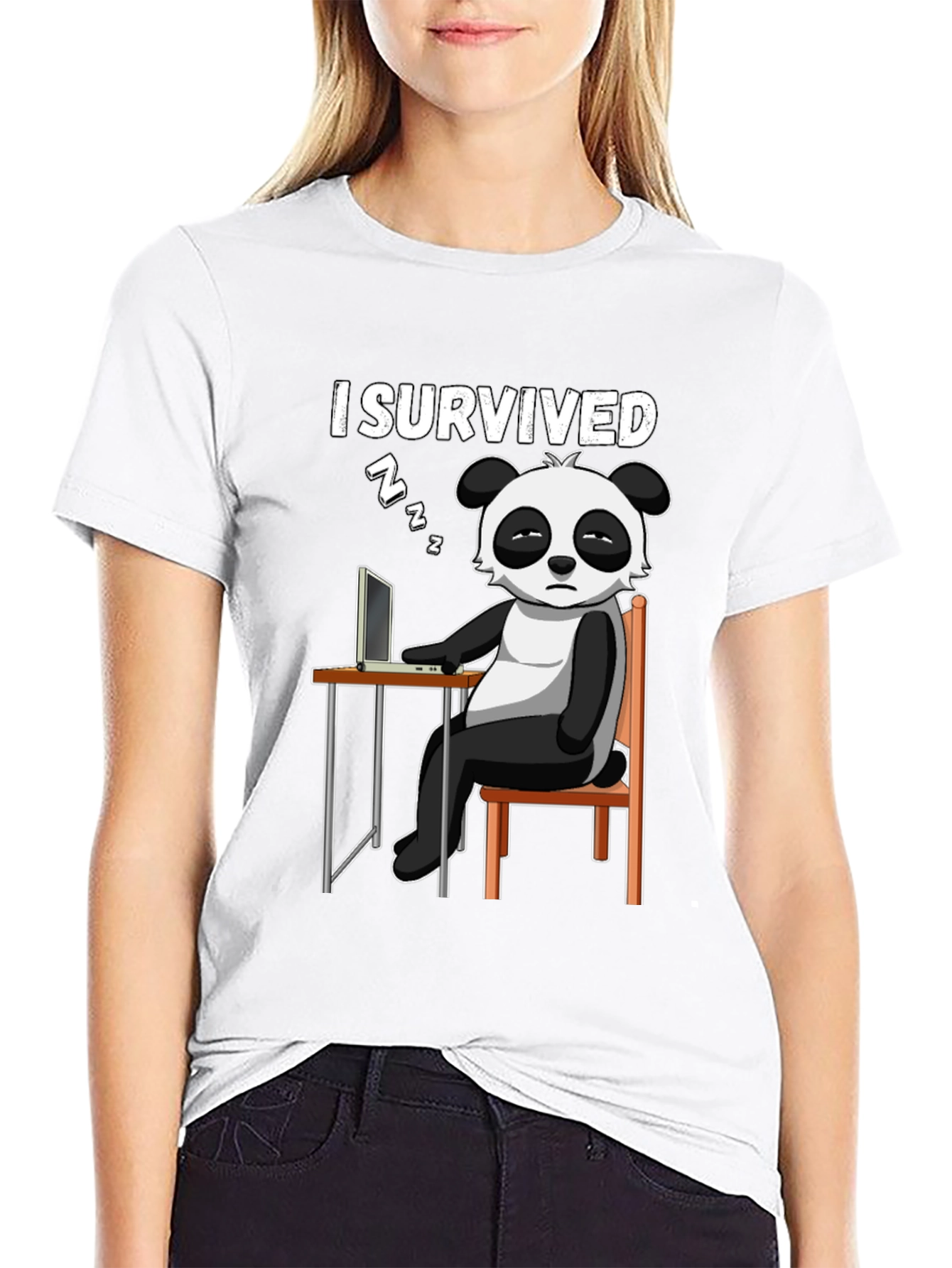 I Survived Funny Panda T-Shirt