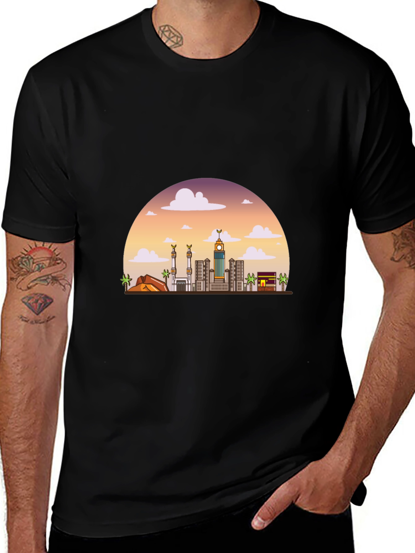 Mens Mecca Skyline Graphic Tee