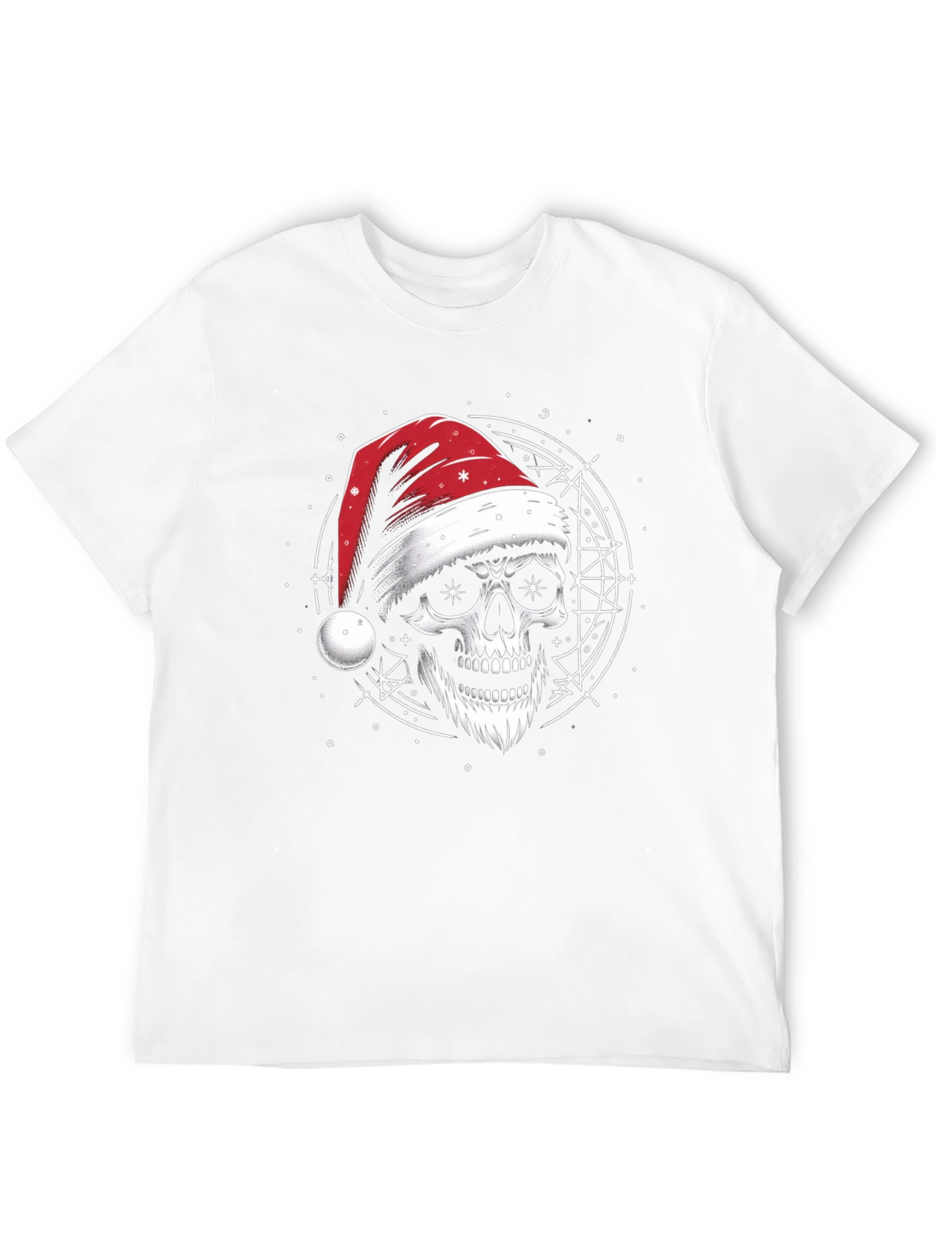 Skull Santa Hat T-Shirt - Holiday Style