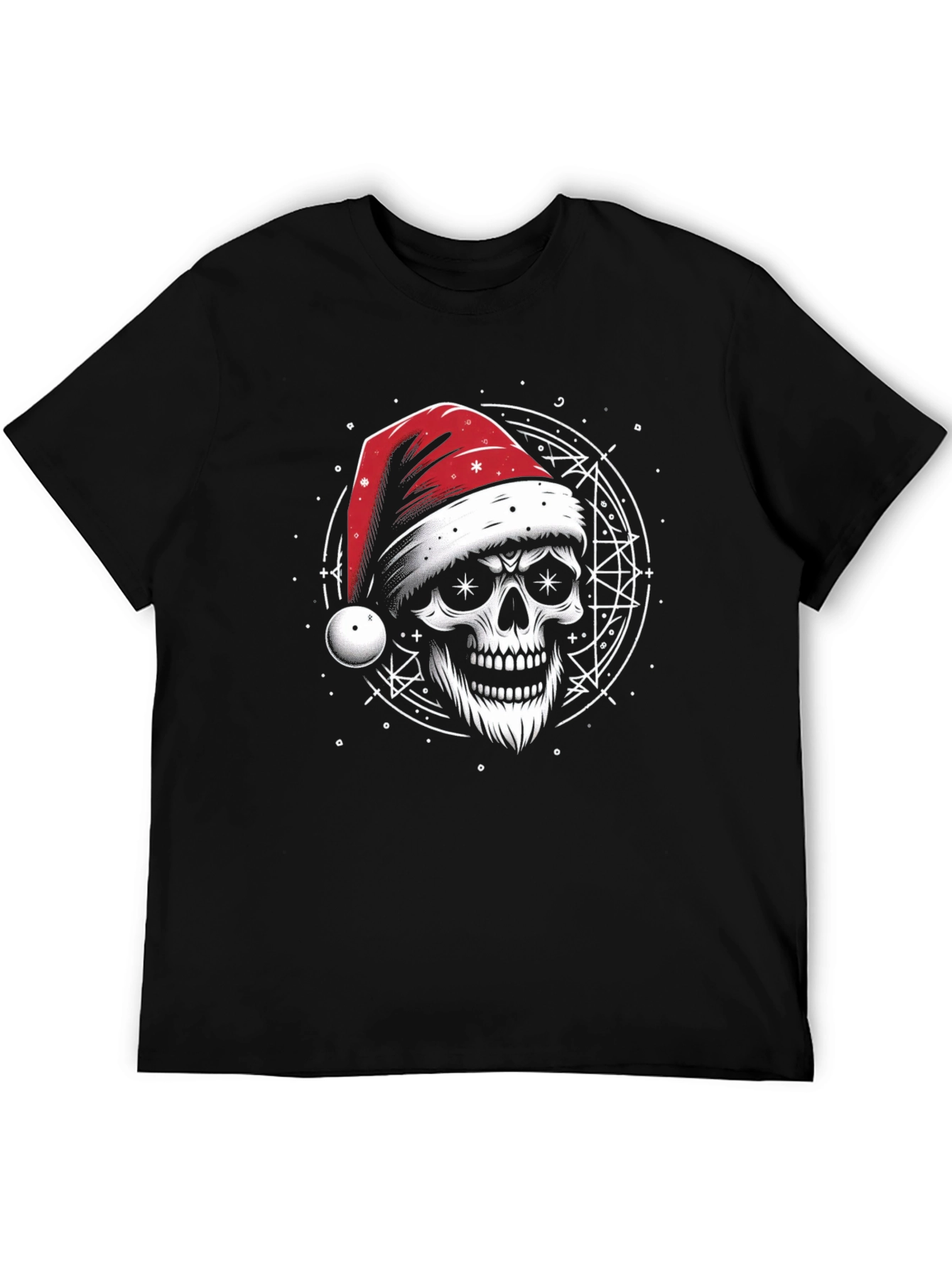 Skull Santa Hat T-Shirt - Holiday Style