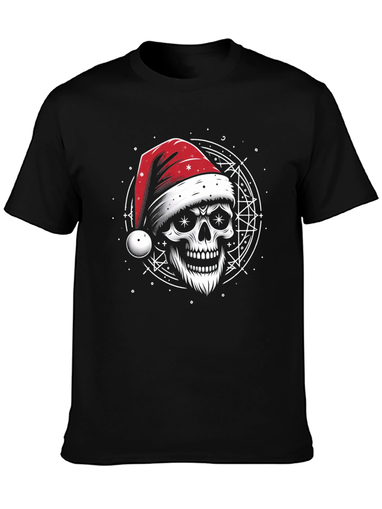 Skull Santa Hat T-Shirt - Holiday Style