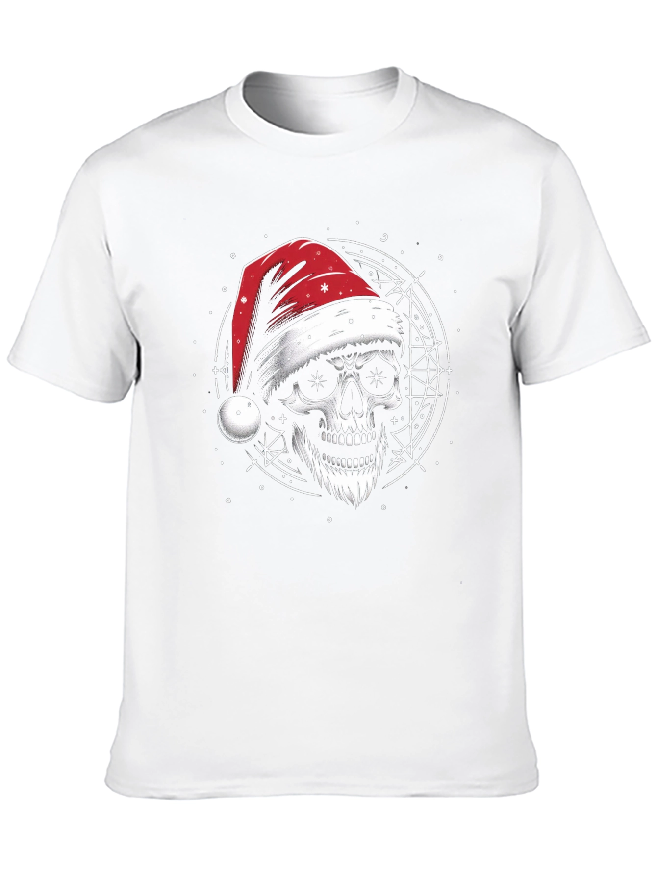 Skull Santa Hat T-Shirt - Holiday Style