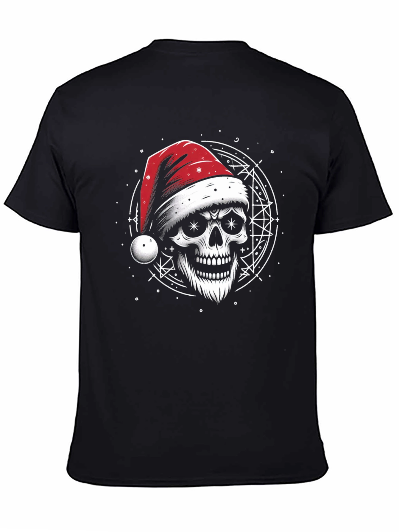 Skull Santa Hat T-Shirt - Holiday Style