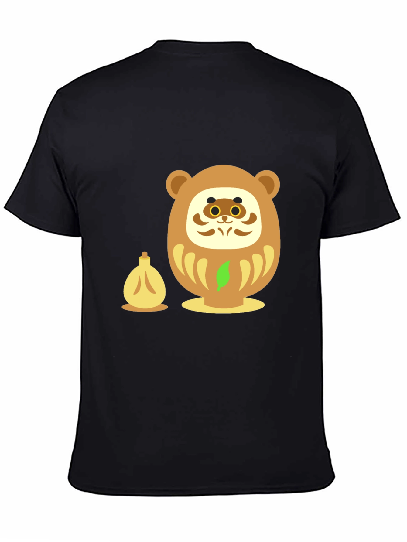 Tanuki Dumpling T-Shirt - Unisex Black Cotton Tee