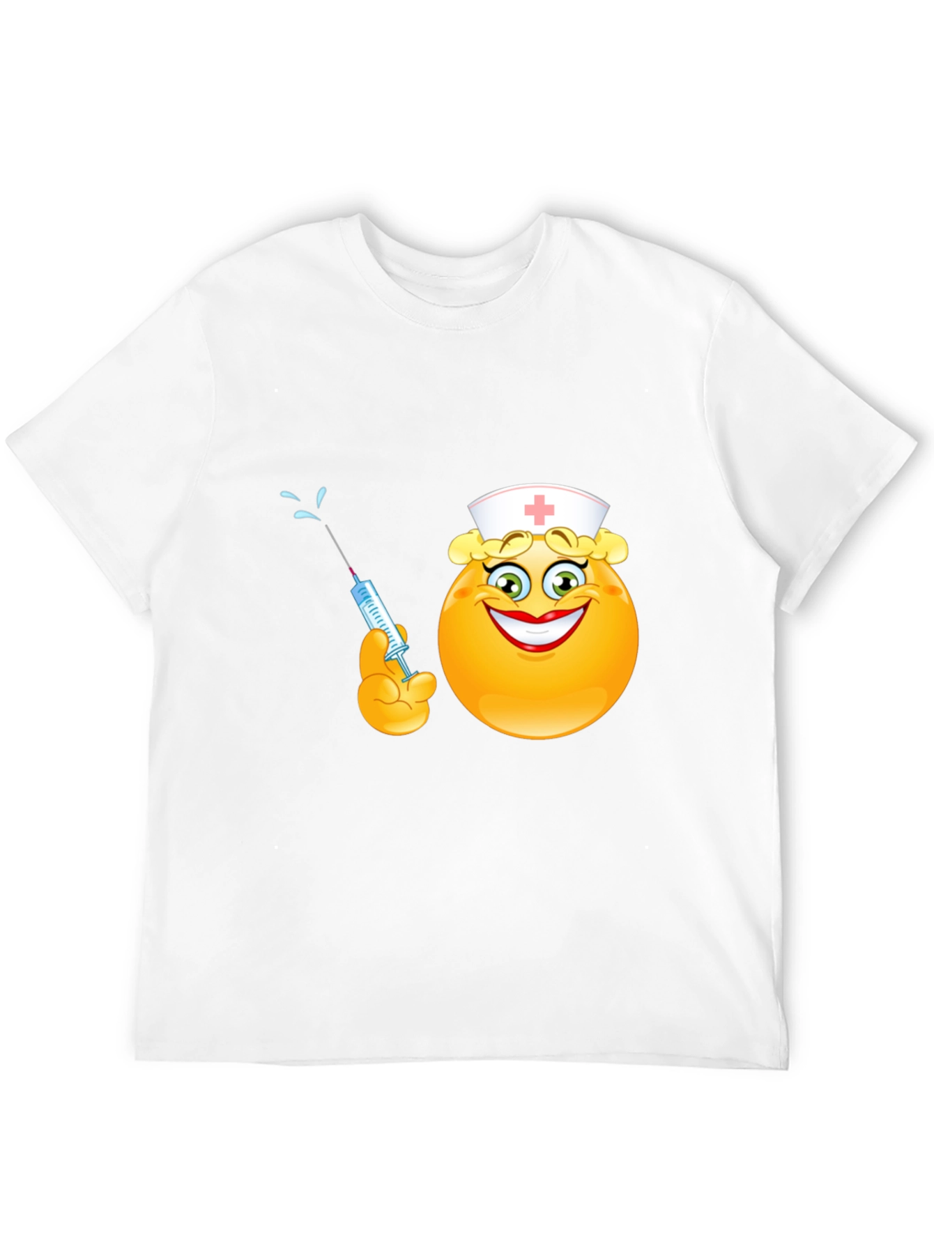 Funny Nurse Emoji T-Shirt - Black Cotton Tee