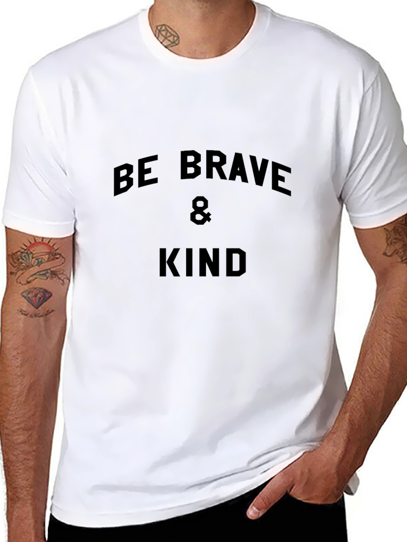 Be Brave & Kind Black Graphic Tee