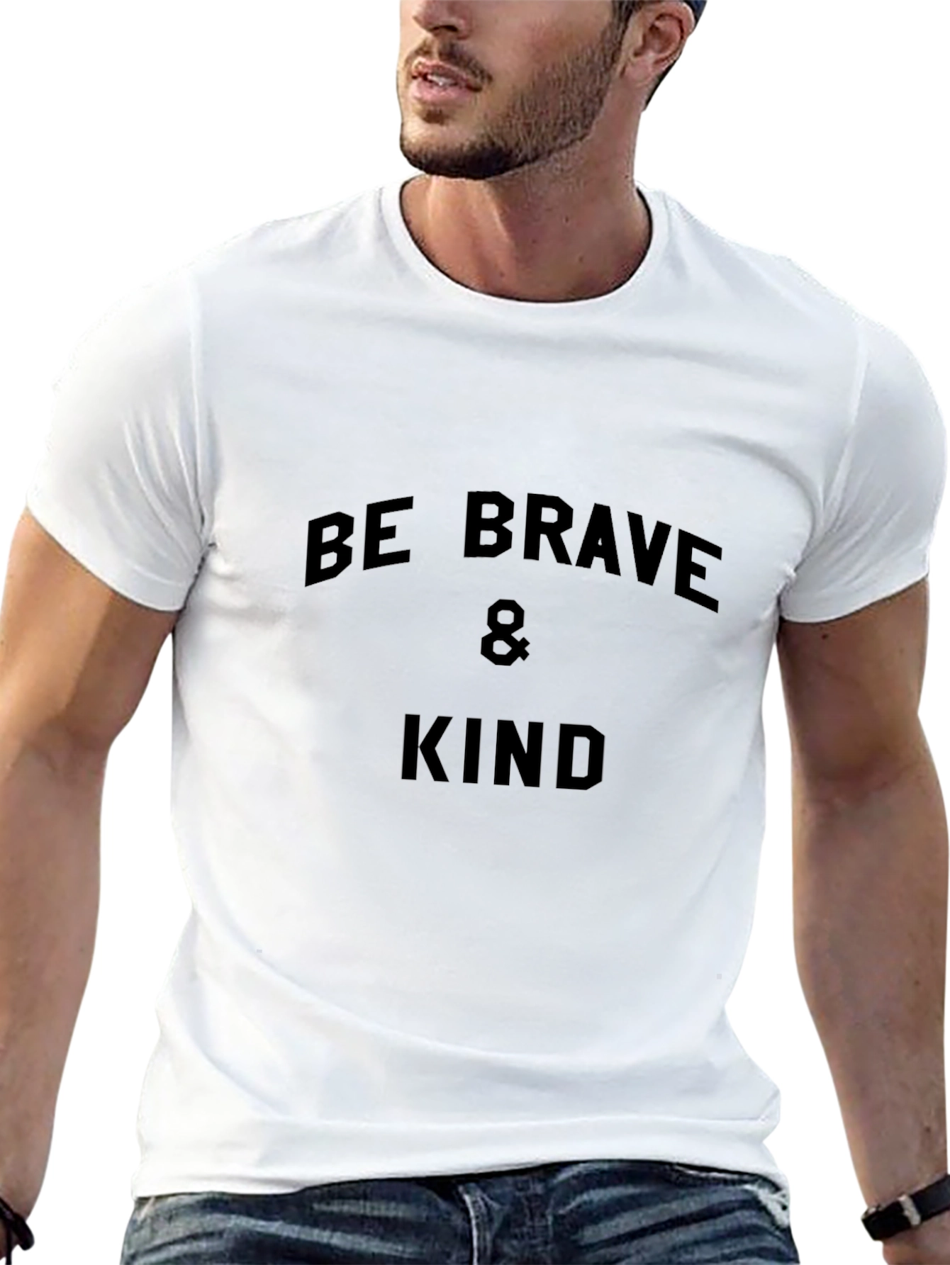 Be Brave & Kind Black Graphic Tee