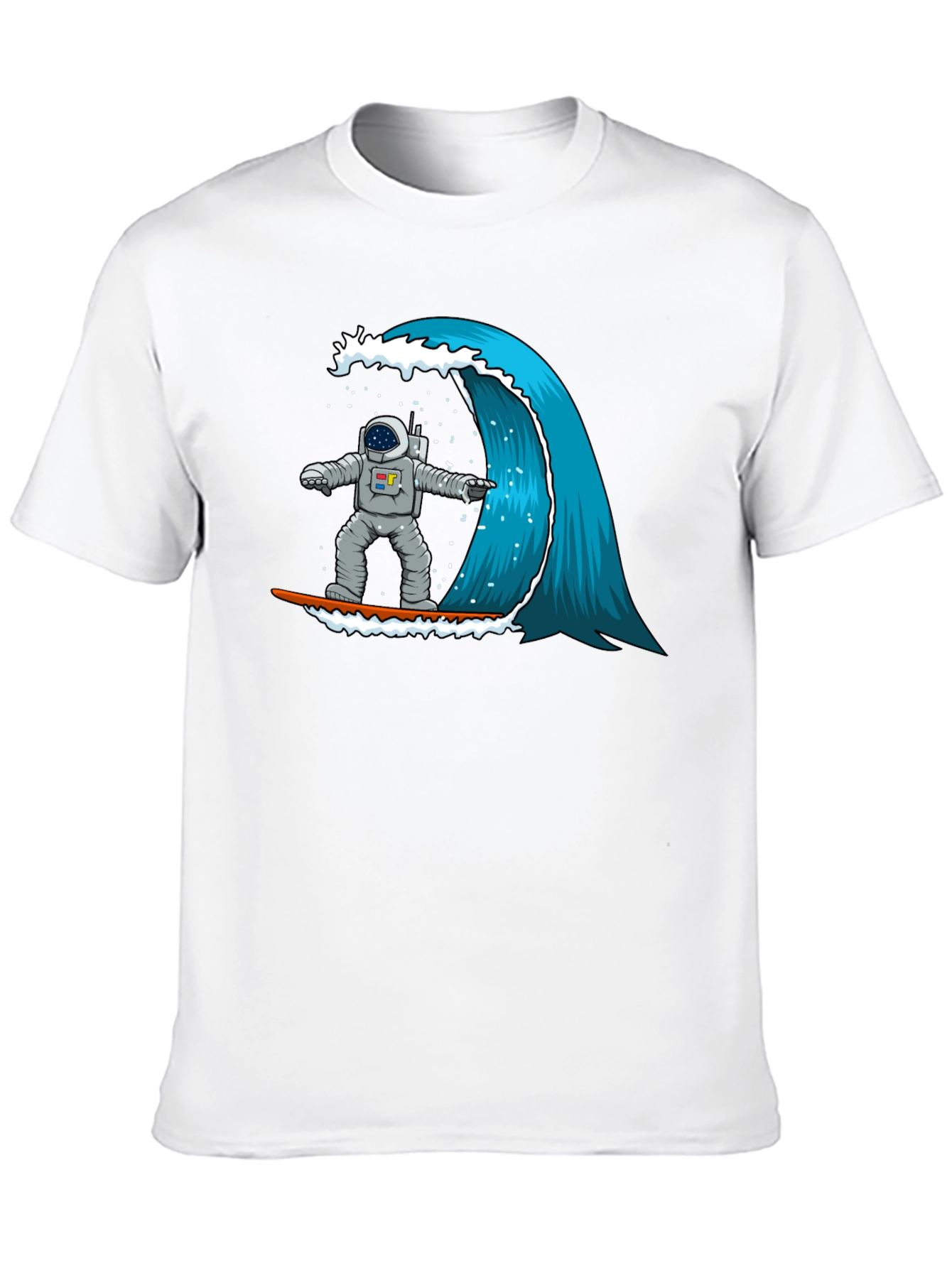 Astronaut Surfing Wave T-Shirt - Space Adventure