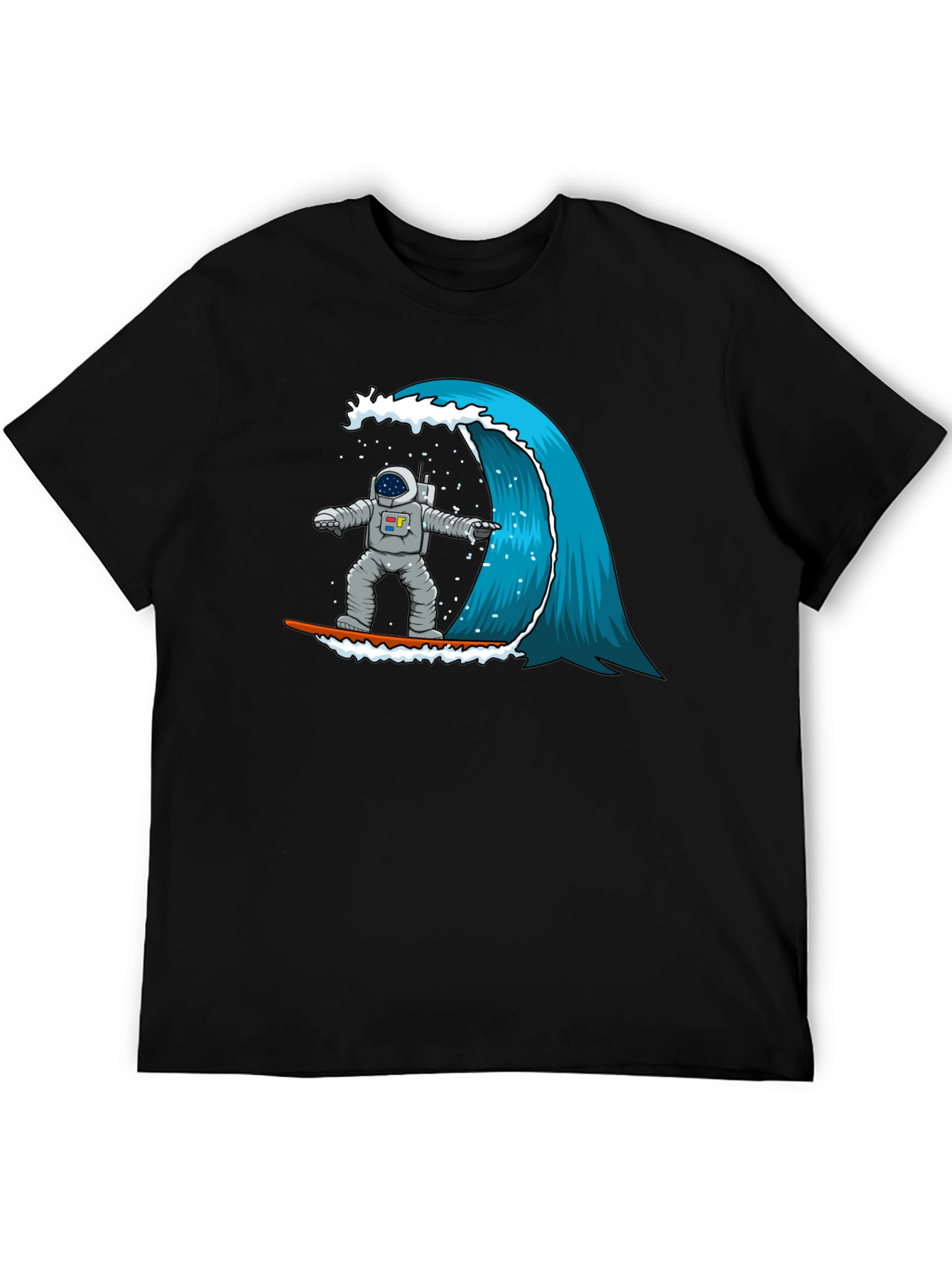 Astronaut Surfing Wave T-Shirt - Space Adventure