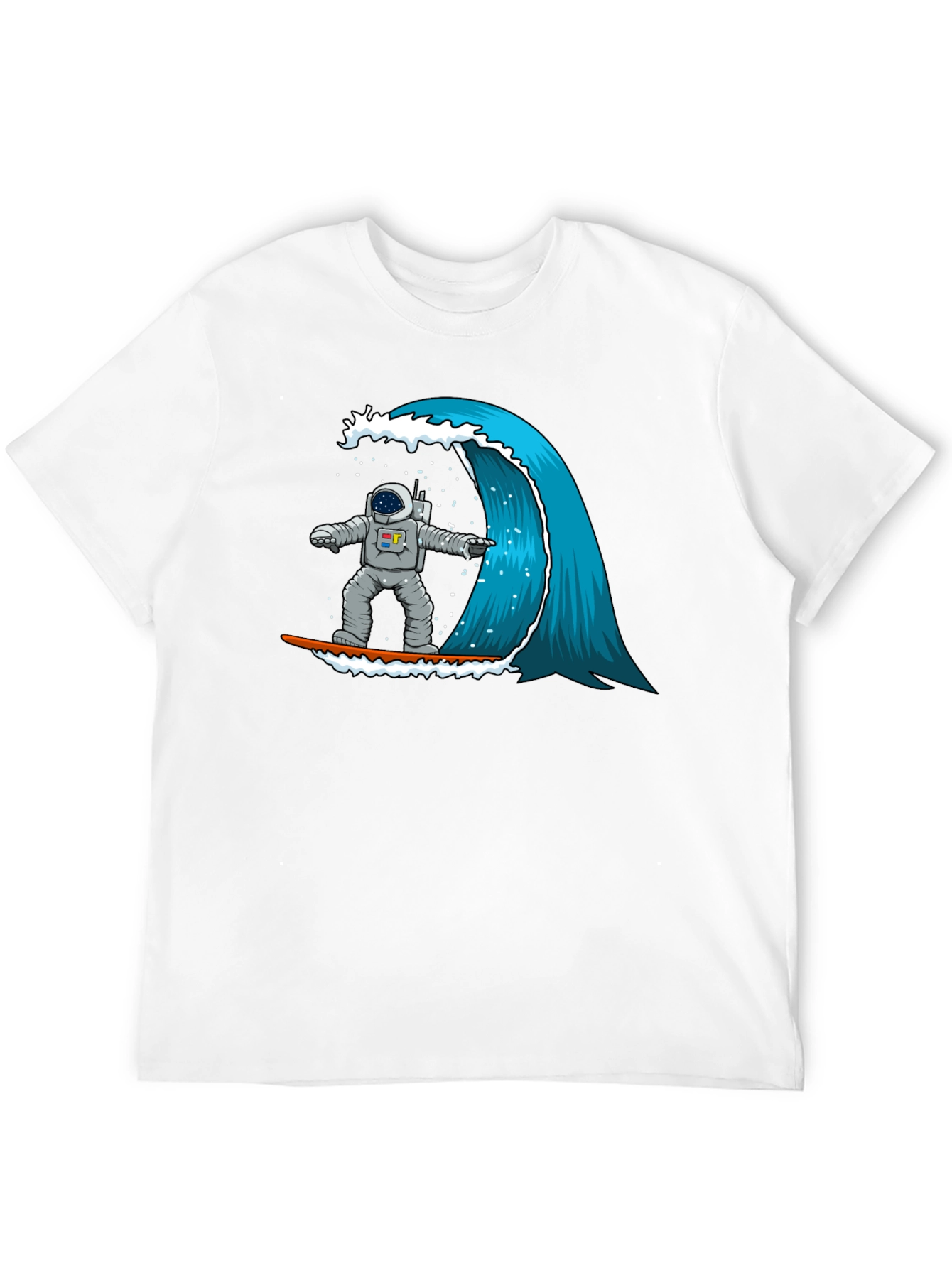 Astronaut Surfing Wave T-Shirt - Space Adventure