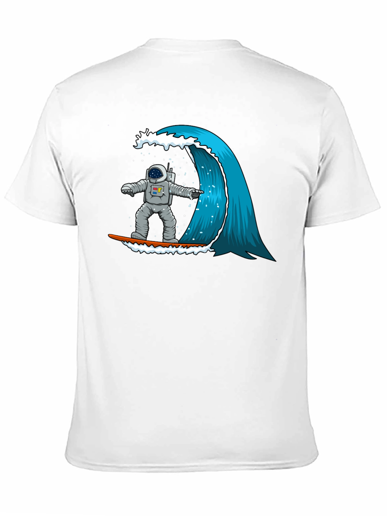 Astronaut Surfing Wave T-Shirt - Space Adventure
