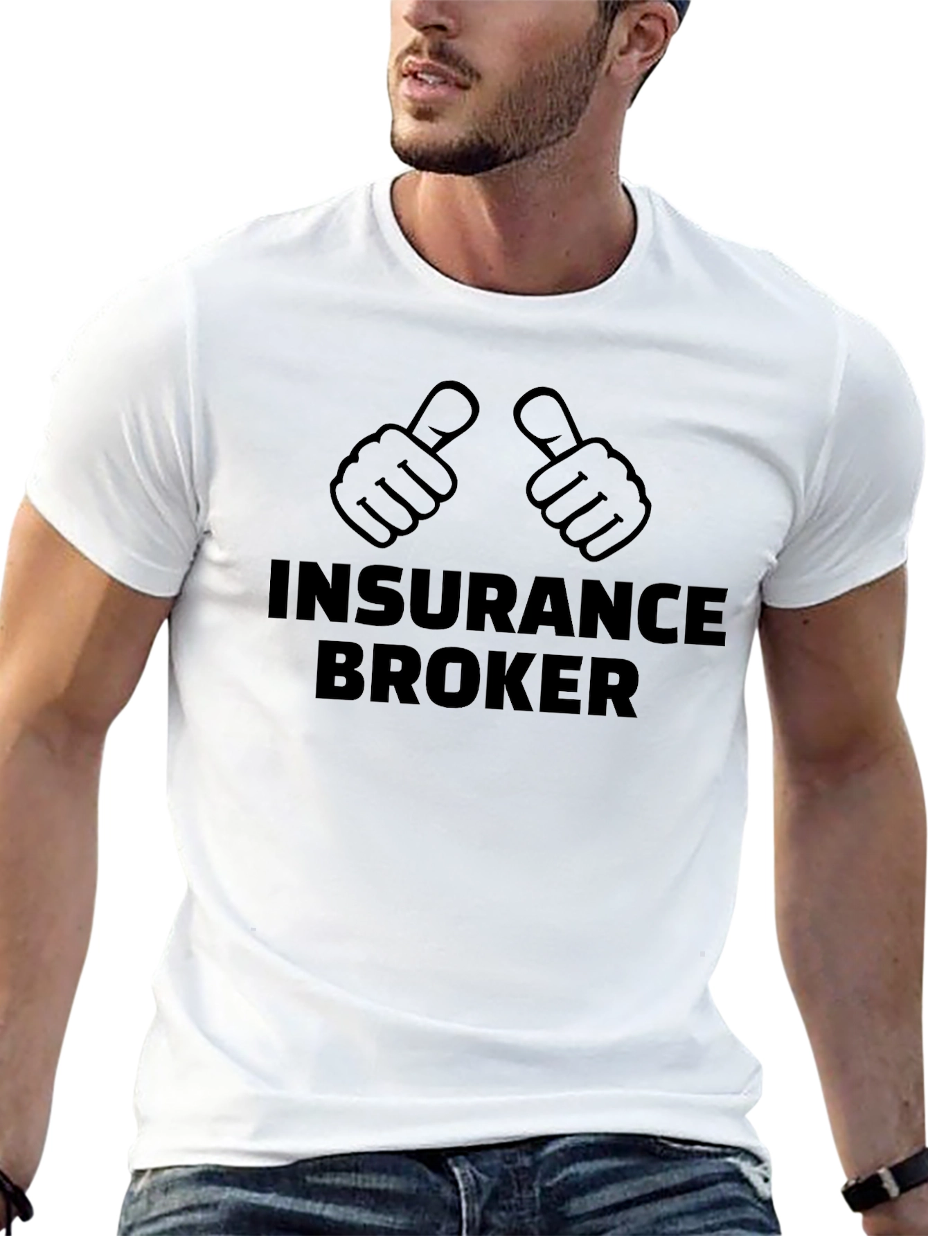Insurance Broker T-Shirt - Thumbs Up Design
